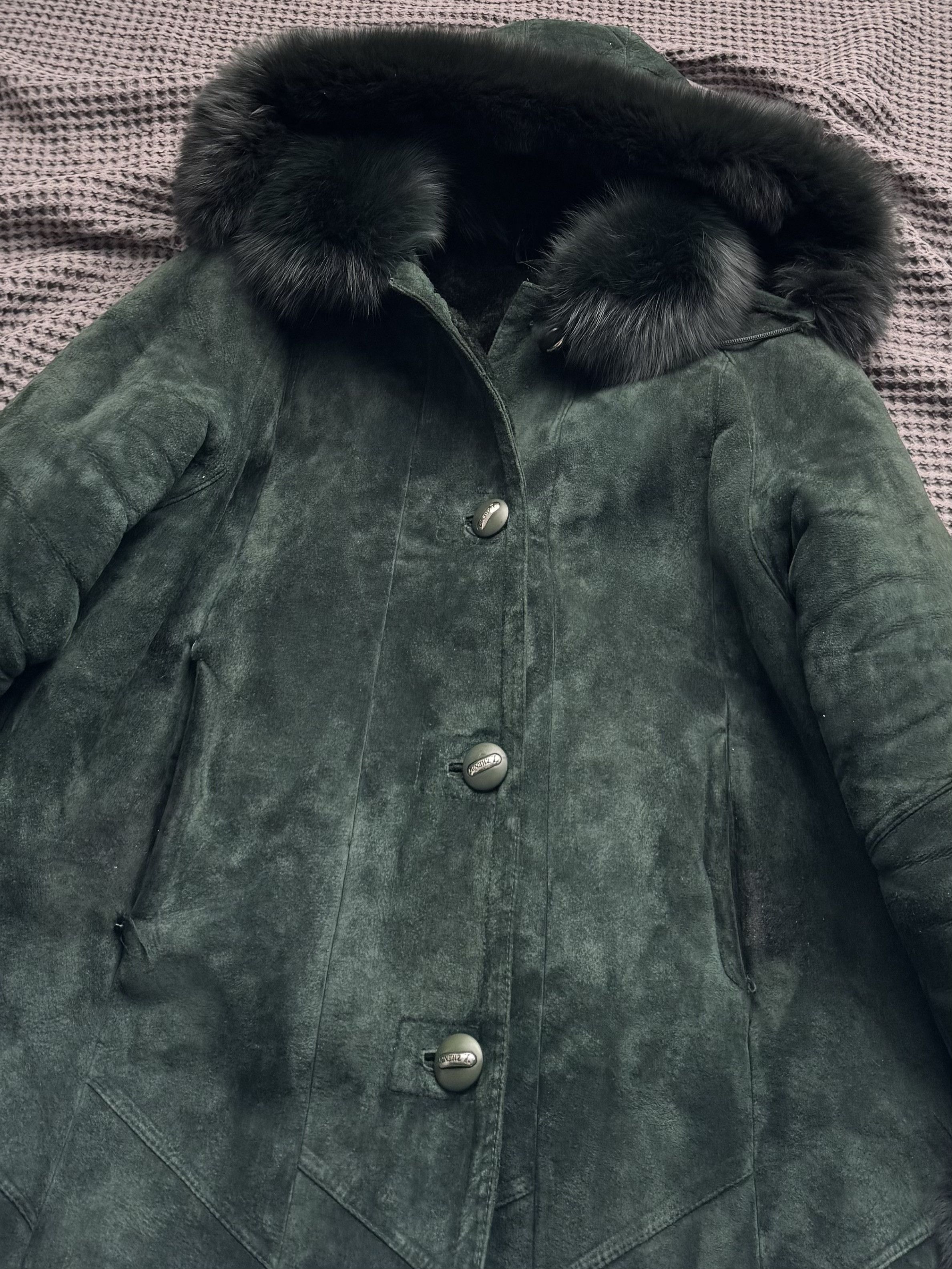 Vintage Vintage Genuine Shearling Sheepskin Long Coat Real Fur Trim Size XL / US 12-14 / IT 48-50 - 6 Thumbnail