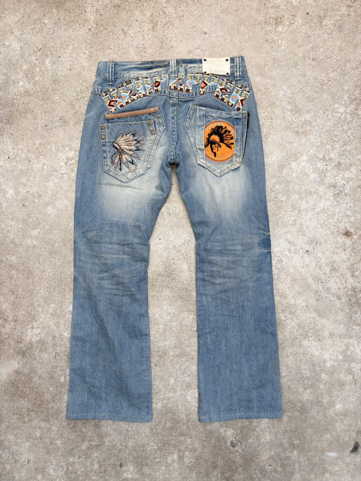 Le Grande Bleu (L.G.B.) RED PEPPER Indian Boot Cut Flared Jeans Denim Size 33 Size US 33 - 1 Thumbnail