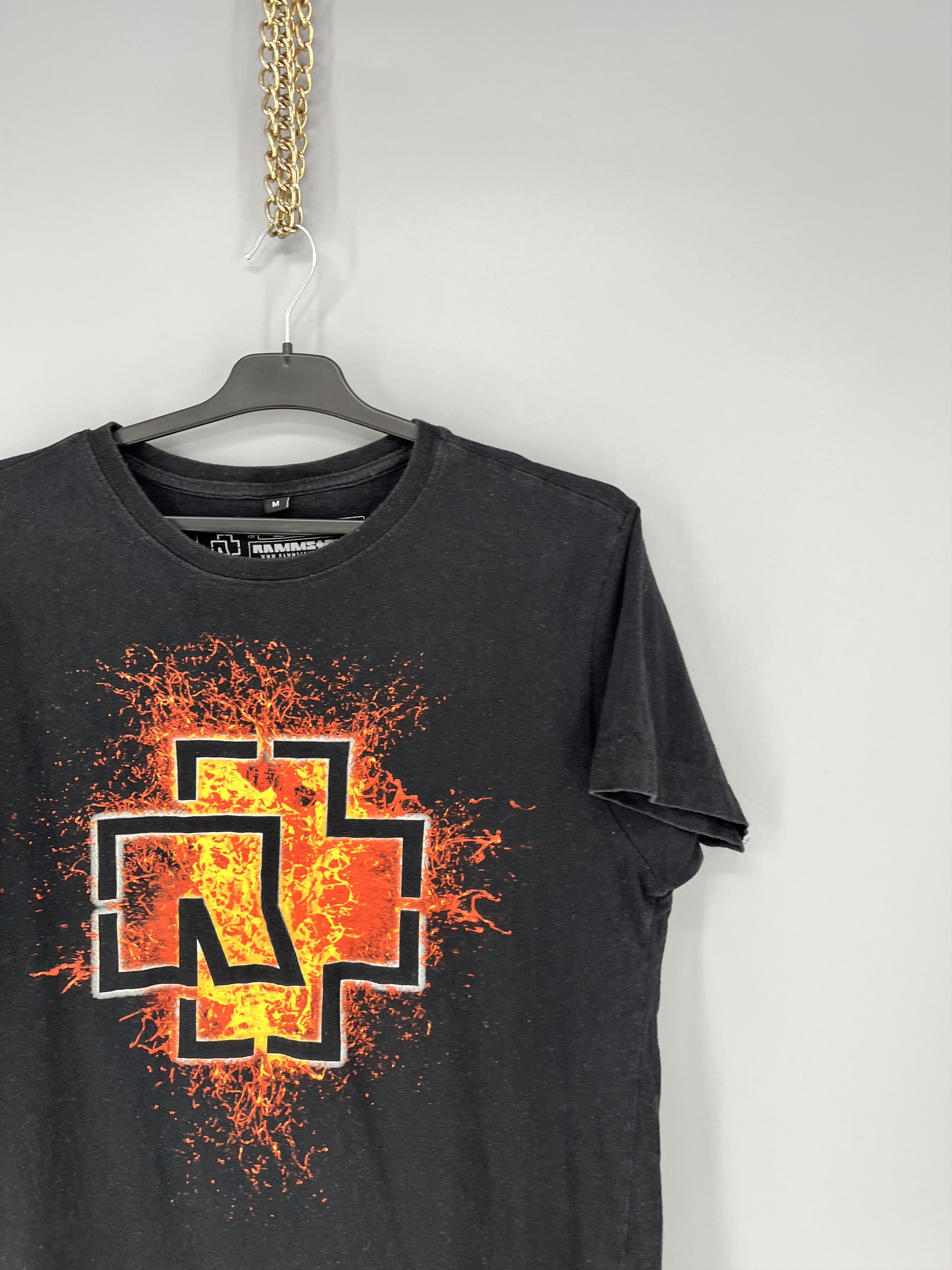 Band Tees Vintage Y2K Rammstein Face Horror Print Band Rock Streetwear Size US M / EU 48-50 / 2 - 5 Thumbnail