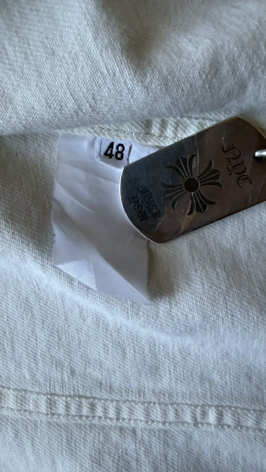 Helmut Lang 1998 Helmut Lang White + Grey Trucker Jacket Size US M / EU 48-50 / 2 - 5 Thumbnail