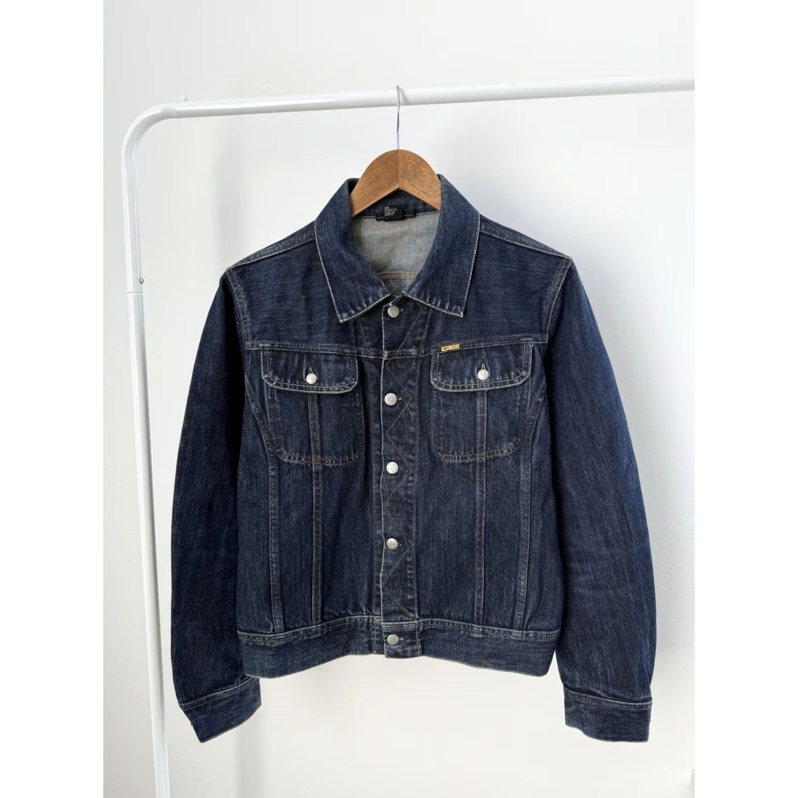 Diesel Vintage Diesel Denim Jacket Women’s Size S Dark Wash Trucker Classic Button Up Size S / US 4 / IT 40 - 5 Thumbnail