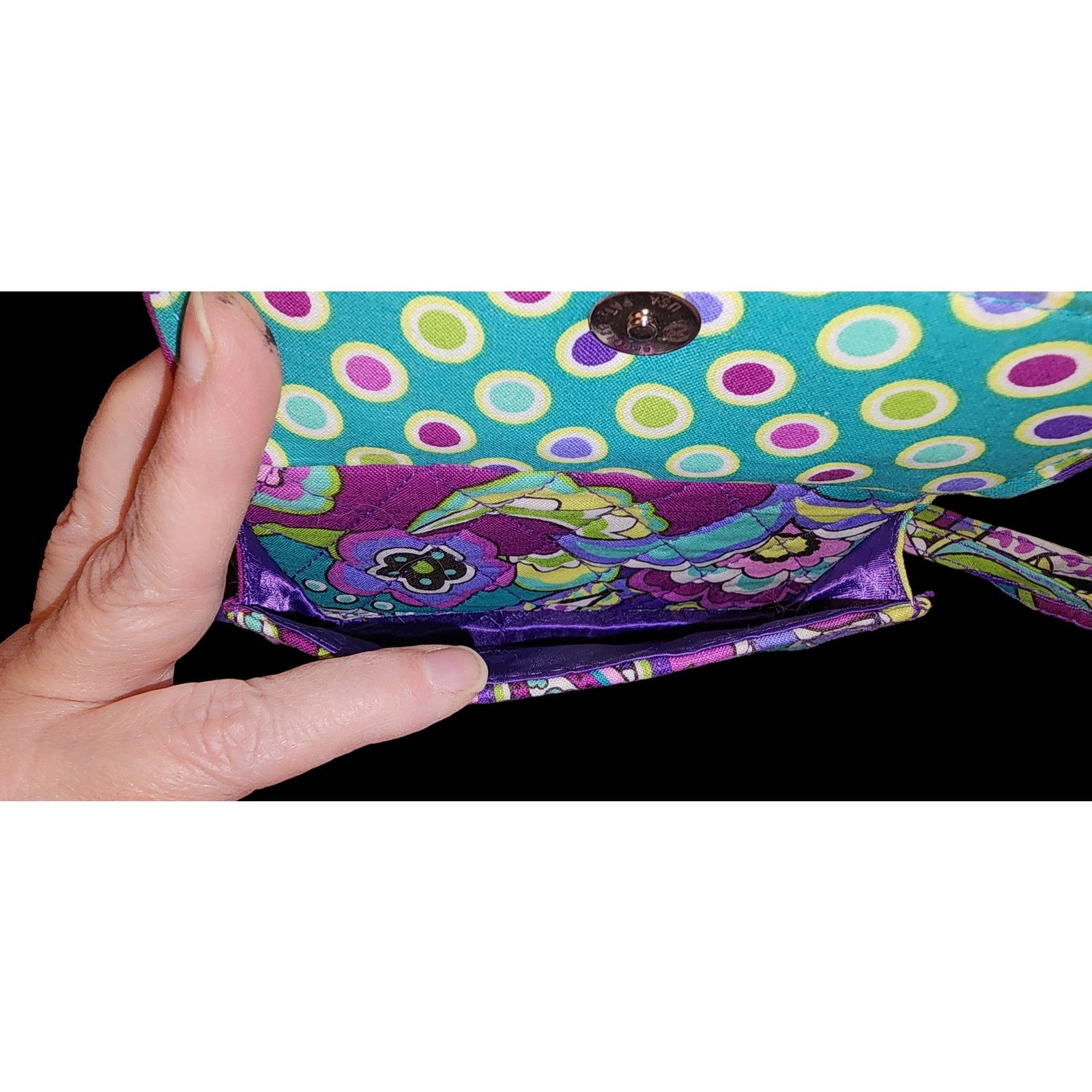 Vera Bradley Vera Bradley Heather Paisley Crossbody Purse Wallet Size ONE SIZE - 8 Thumbnail