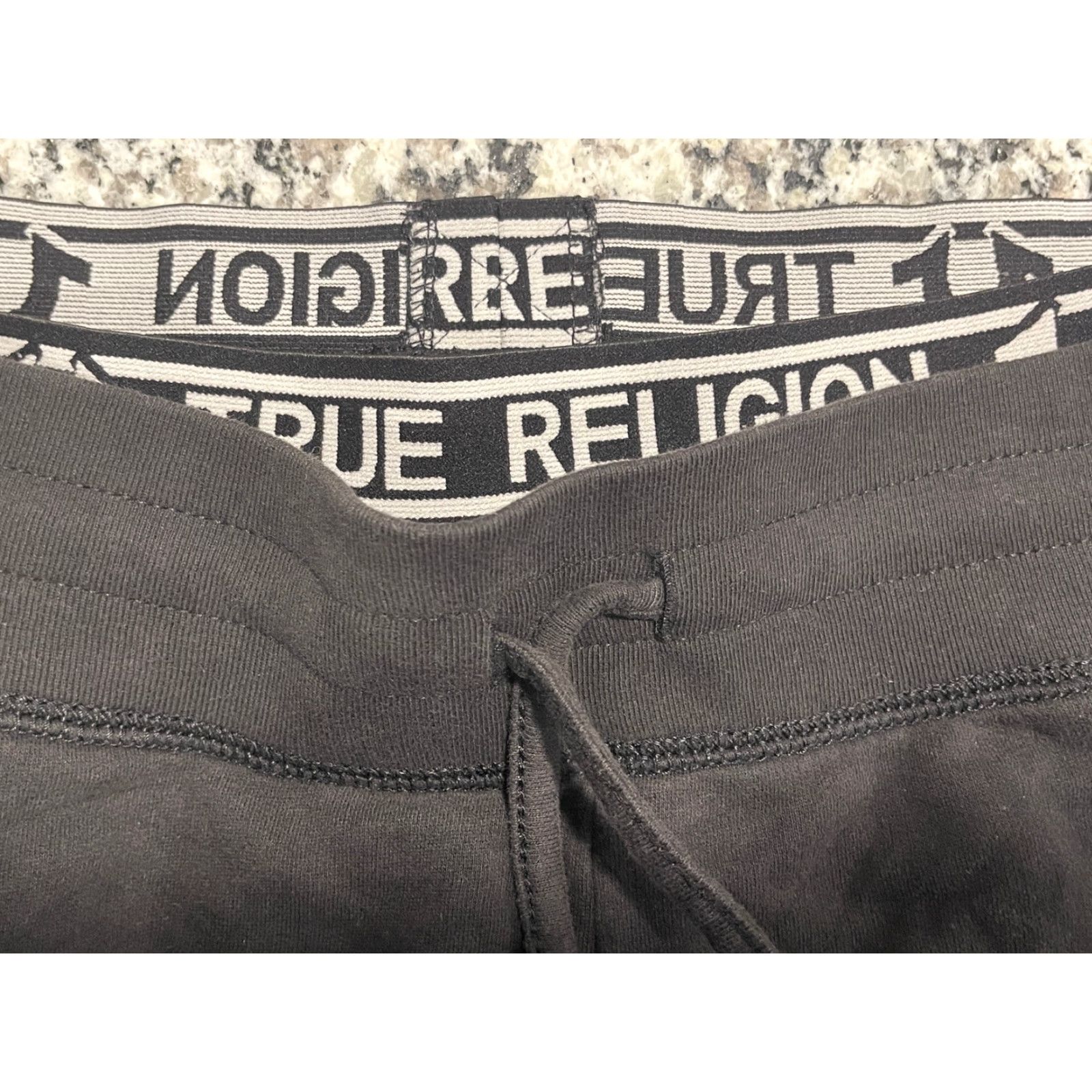 True Religion True Religion Women's Large Black Graphic Logo Waistband Sweatpants Jogger Pants Casual Comfort Warm Size 36" / US 14 / IT 50 - 3 Thumbnail