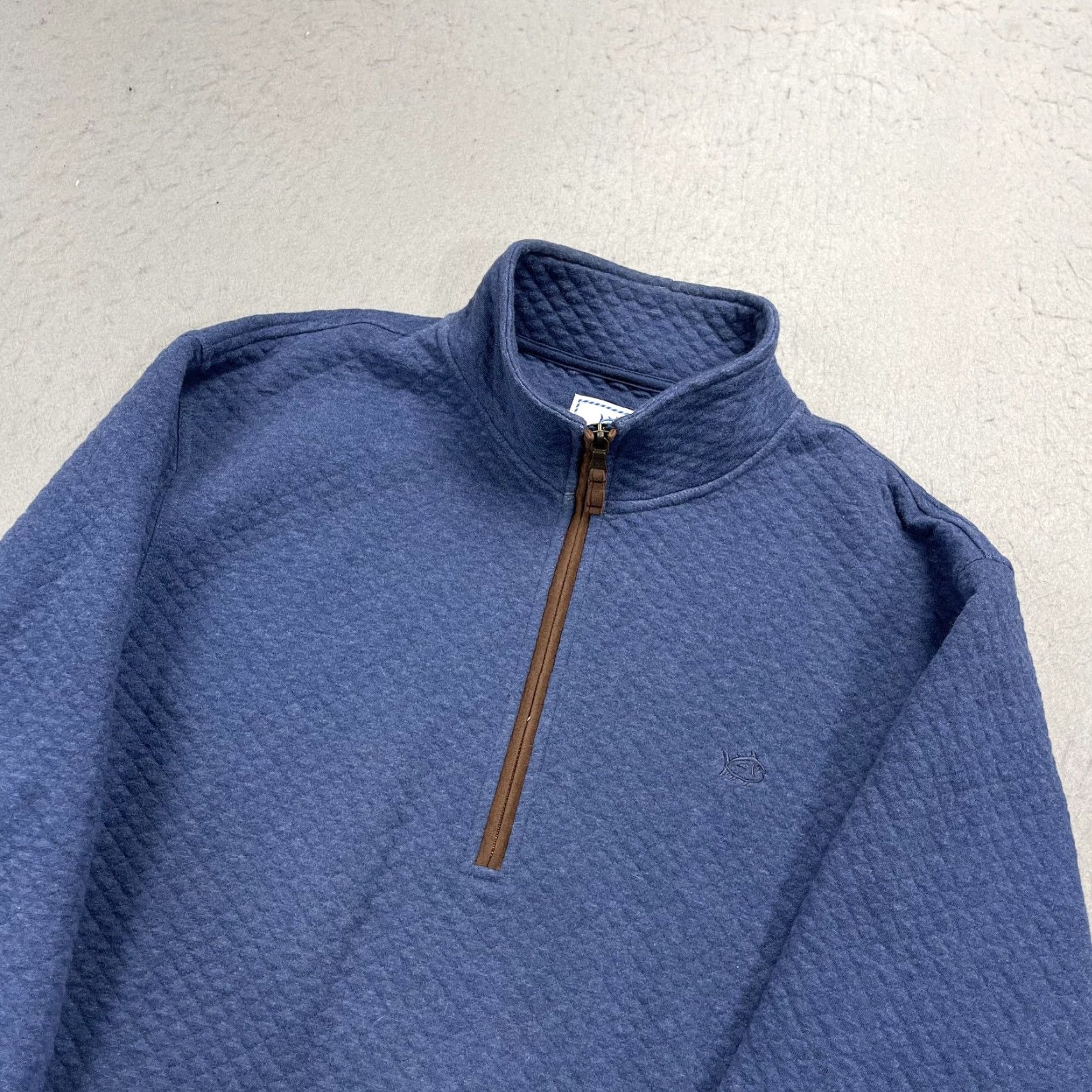 Southern Tide Southern Tide Jacket Mens XL Blue Cotton Blend Logo 1/4 Zip Bomber Jacket Winter Spring Fall Golf Outdoor Preppy Mens Size US XL / EU 56 / 4 - 3 Thumbnail