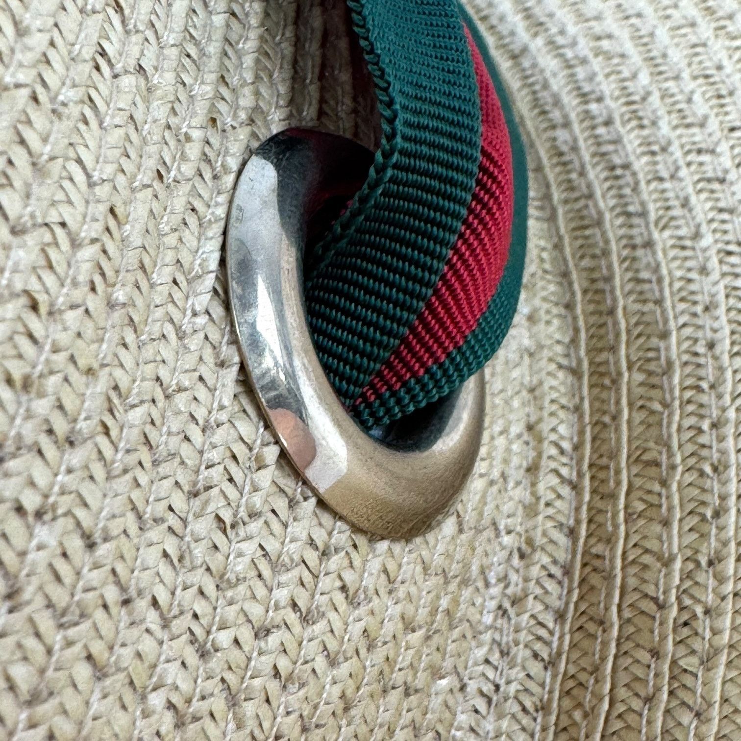 Gucci Gucci Sherry Line Straw Boater Hat Size ONE SIZE - 11 Thumbnail
