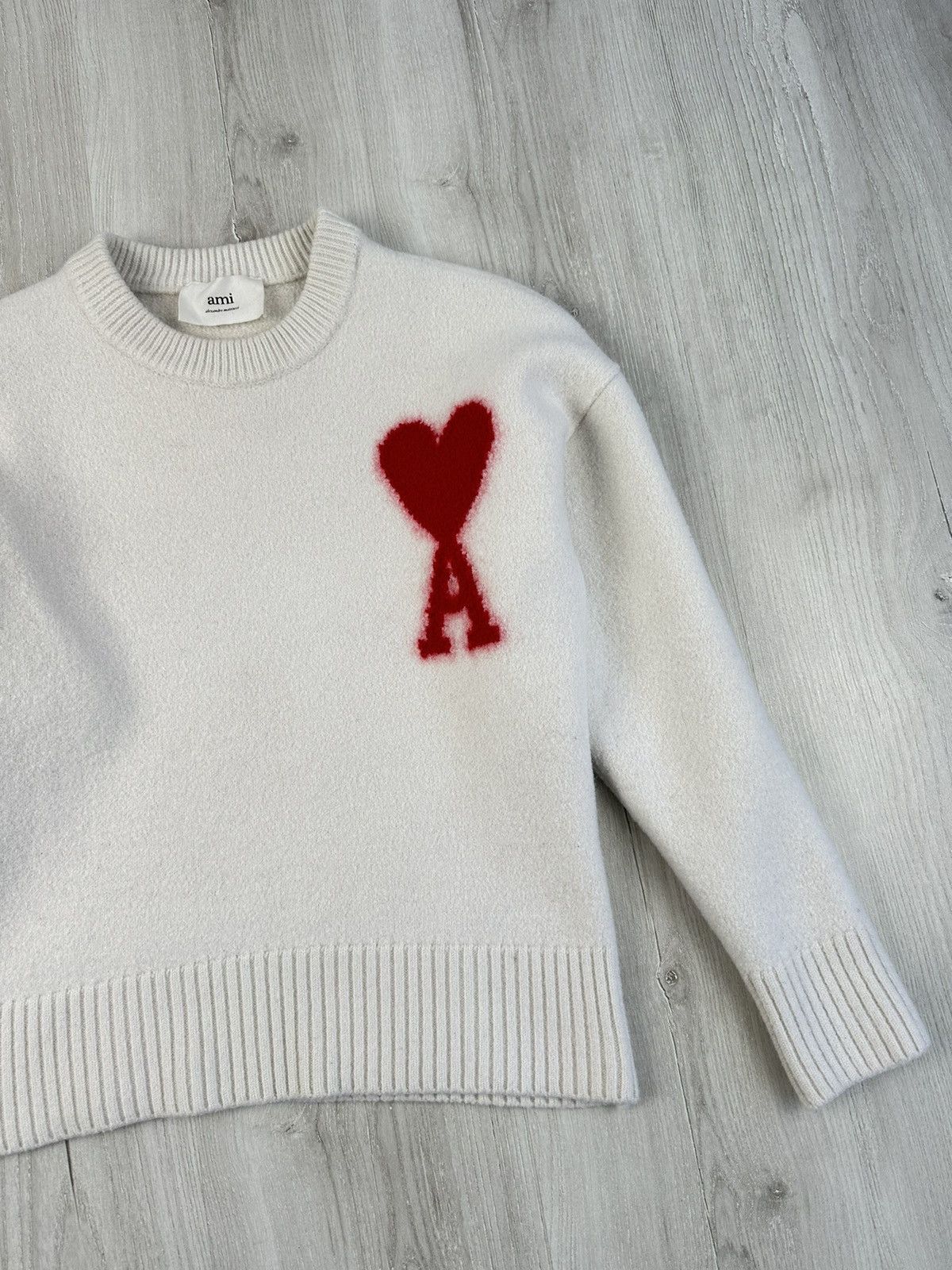 AMI Ami Paris Sweater White Size XS / US 0-2 / IT 36-38 - 2 Thumbnail