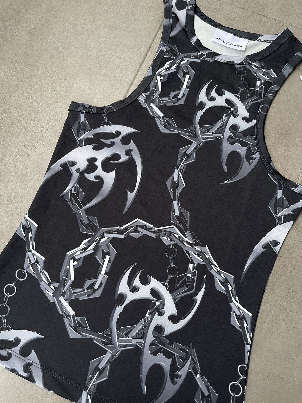 Han Kjobenhavn !DS! SS23 Han Kjobenhavn Chain Tribal Stretch Racer Top Size US M / EU 48-50 / 2 - 11 Thumbnail
