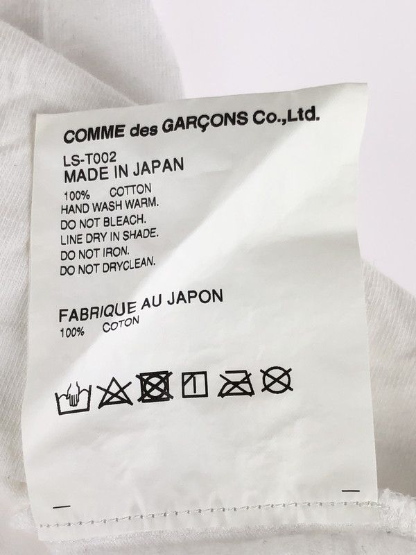 Comme des Garcons Short Sleeve Front Printed Cotton Tshirt White Size US L / EU 52-54 / 3 - 6 Thumbnail