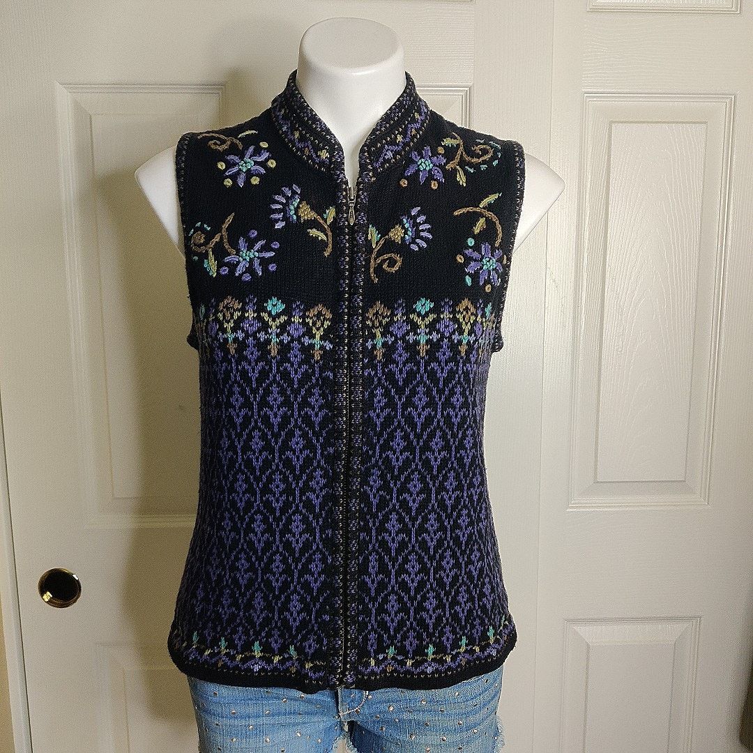 Vintage Norm Thompson zip sweater vest sz S Size S / US 4 / IT 40 - 2 Thumbnail