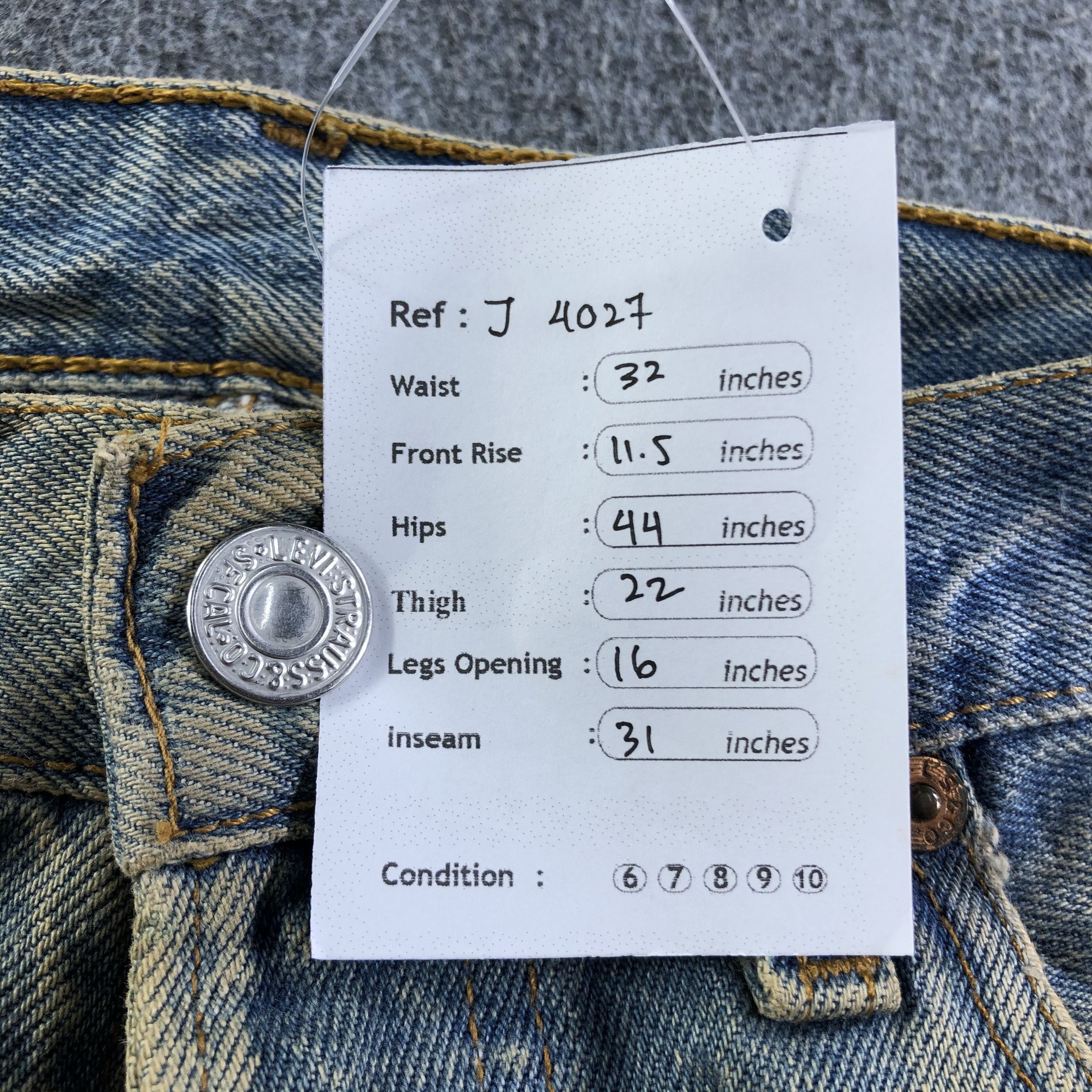 Levi's Vintage Levis 501 Jeans-J4027 Size US 32 / EU 48 - 12 Thumbnail