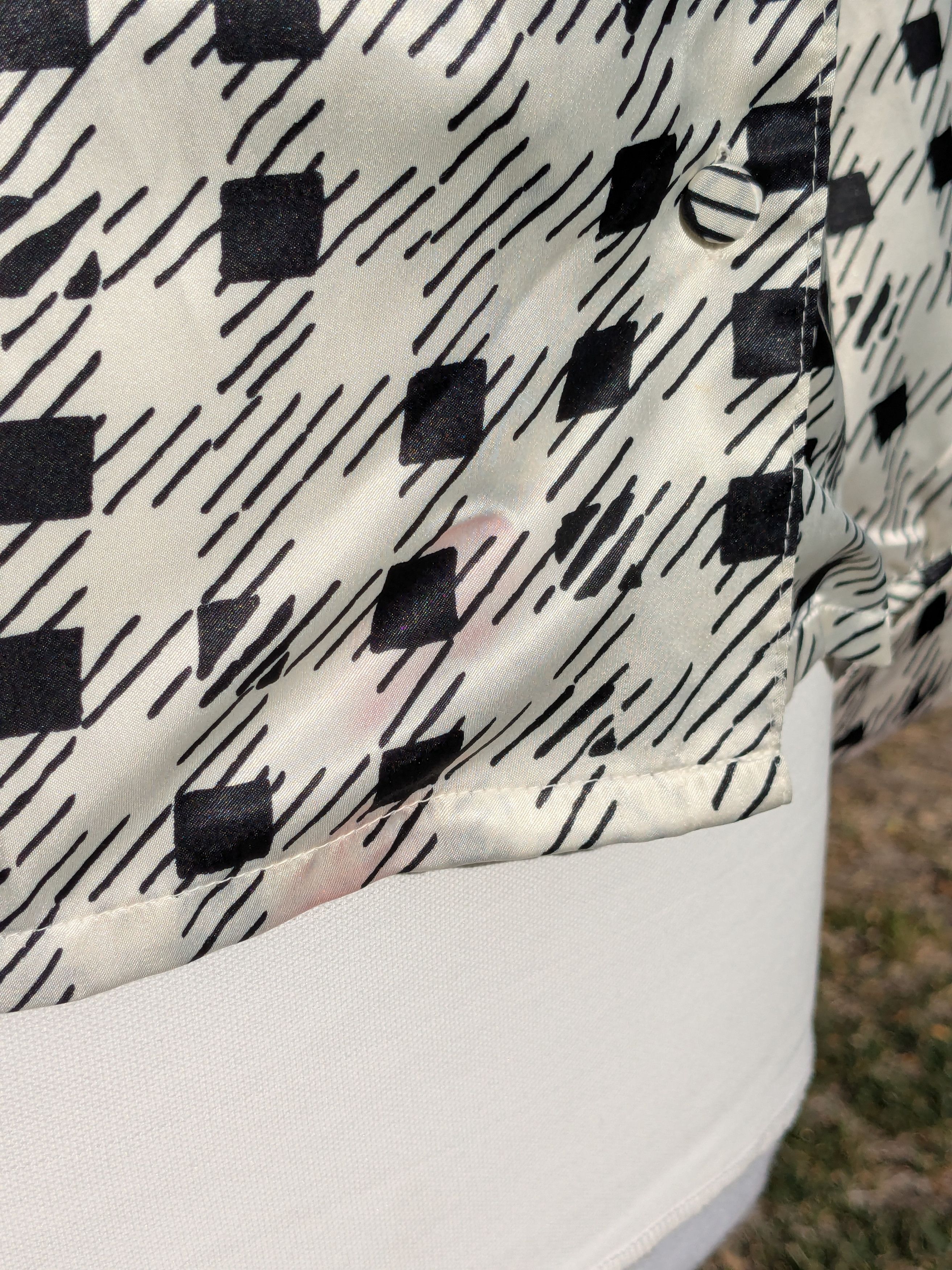 Other VTG Josephine Petites White Check Shiny Shimmer Blouse Shirt Size XS / US 0-2 / IT 36-38 - 5 Thumbnail