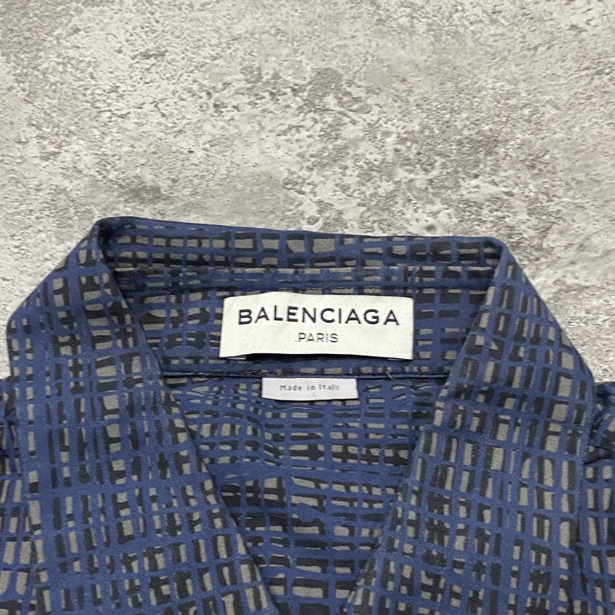 Balenciaga Balenciaga Shirt Check Blue Size US M / EU 48-50 / 2 - 4 Thumbnail
