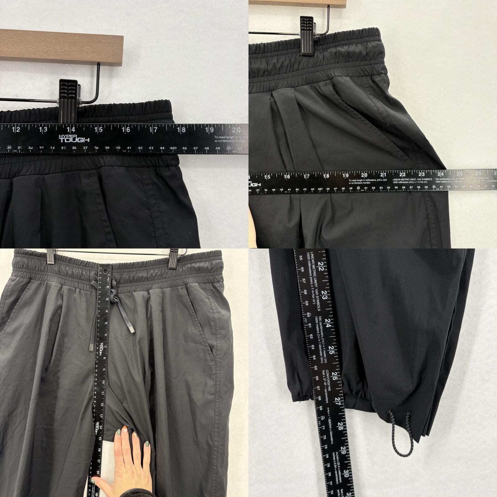 Athleta Athleta Revive Jogger Pants Womens 14 Black Drawstring Pockets Gym Travel Size 36" / US 14 / IT 50 - 8 Thumbnail
