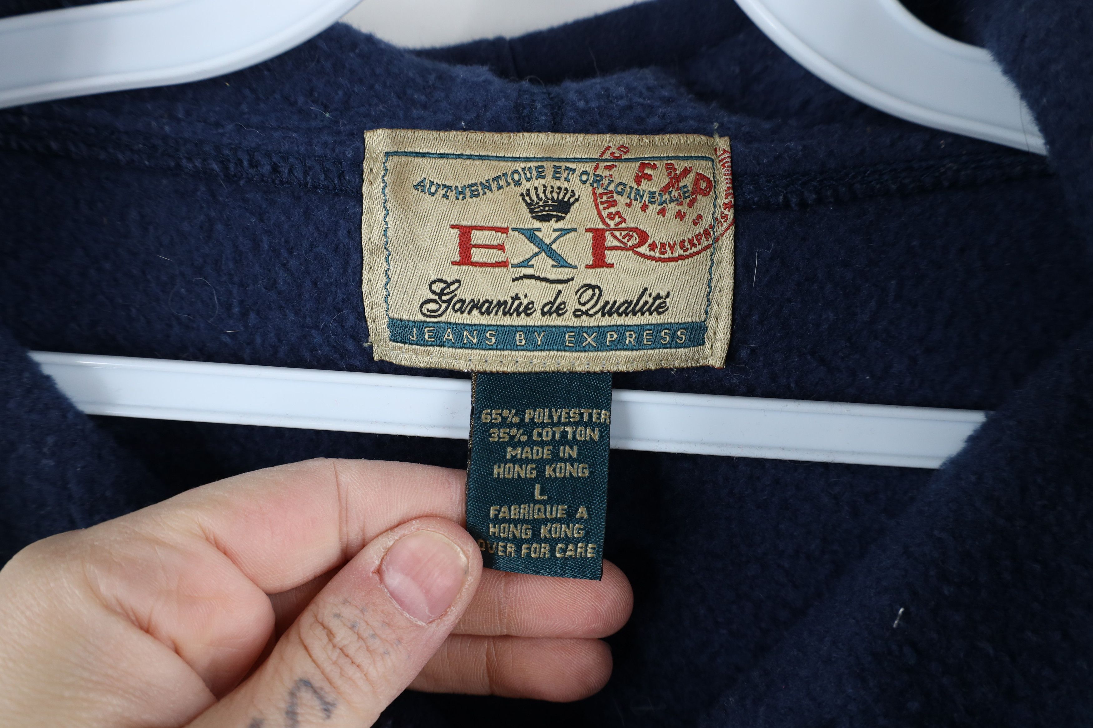 Vintage Vintage 90s Streetwear Fit Paris Half Zip Hoodie Sweatshirt Size L / US 10 / IT 46 - 5 Thumbnail