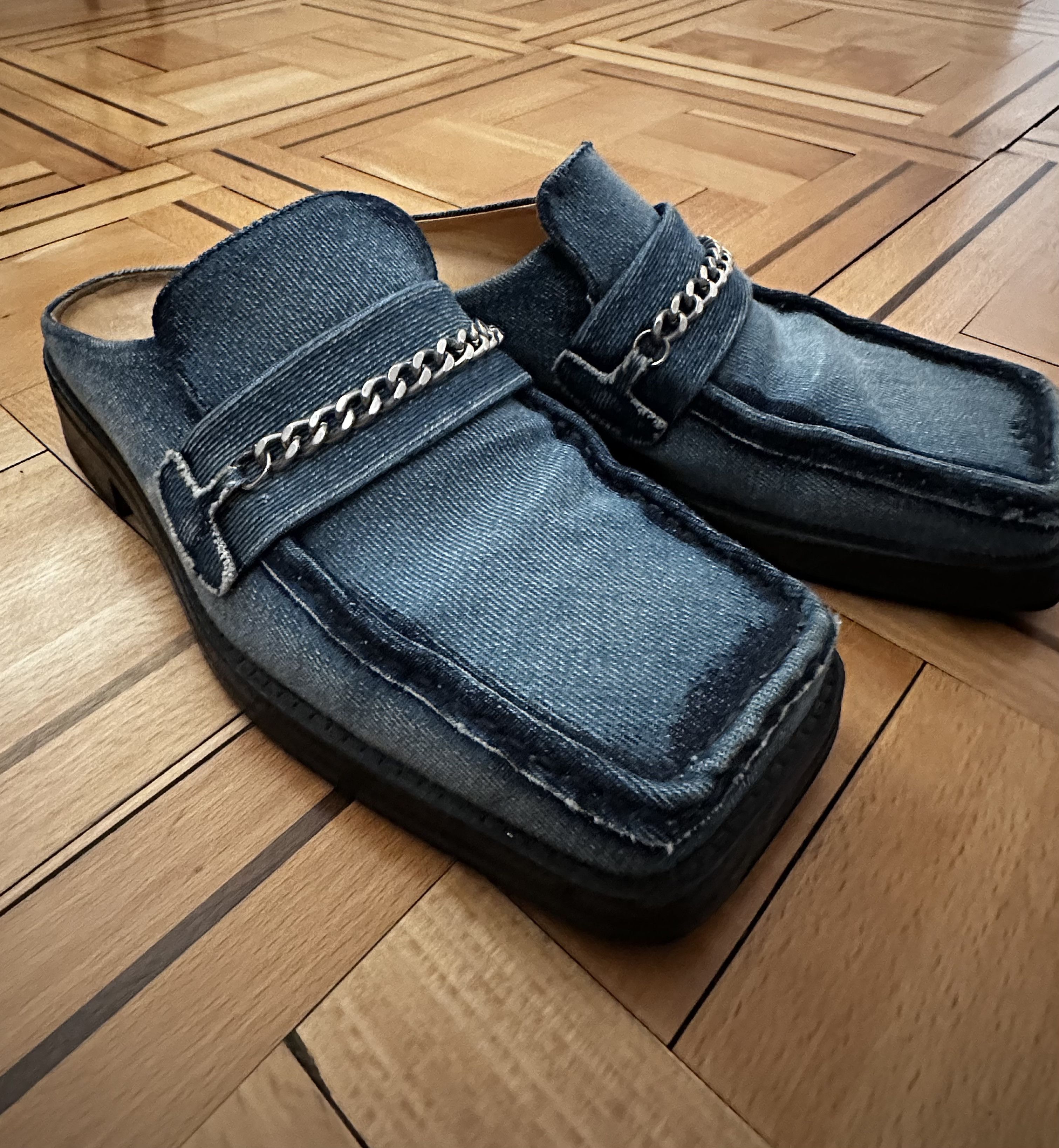 Martine Rose Square Toe Loafer Mule M - Blue Denim Size US 6.5 / EU 39-40 - 1 Thumbnail
