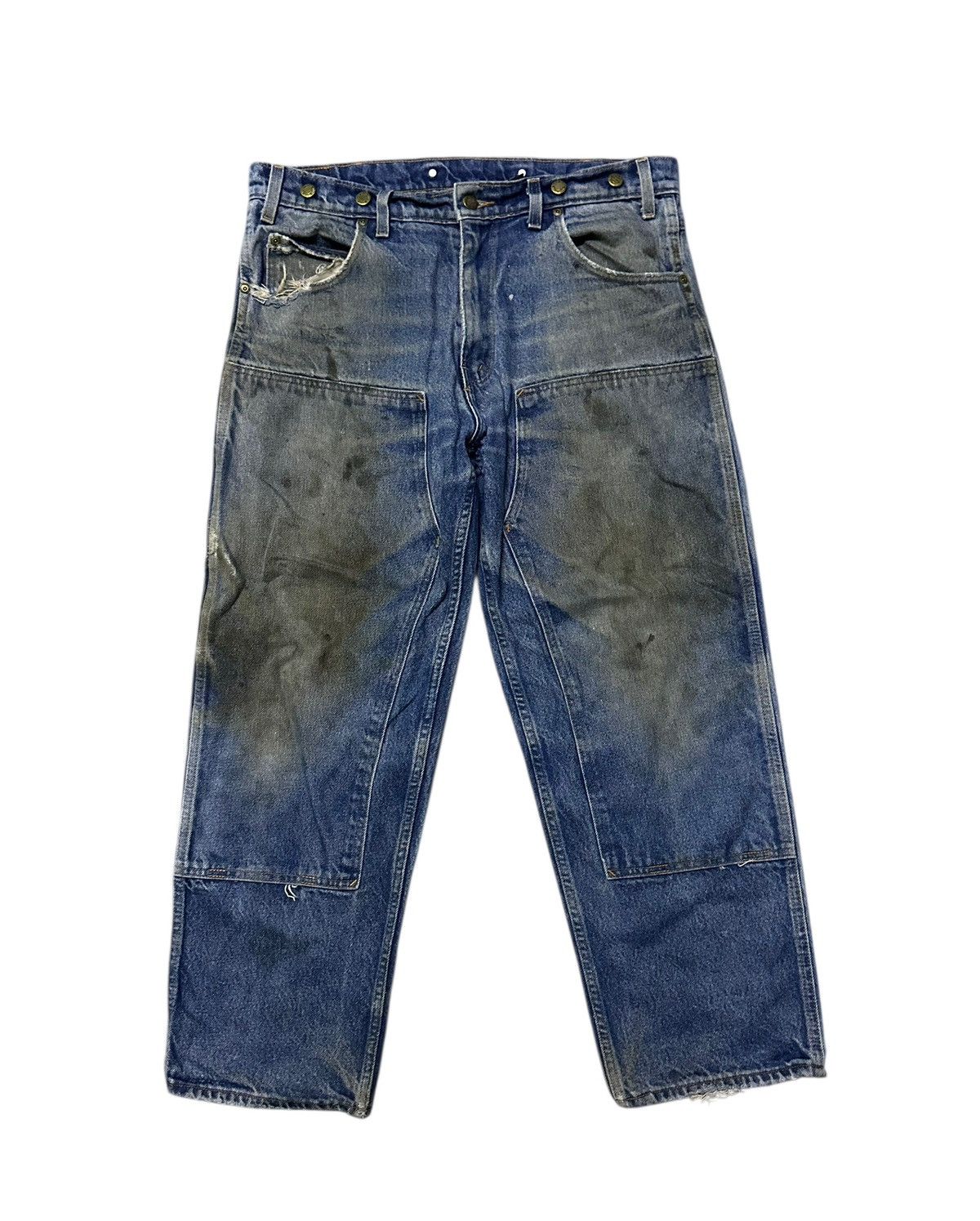 dart double knee jeans cigarette Marlboro × Vintage Dart malboro double knee jeans
