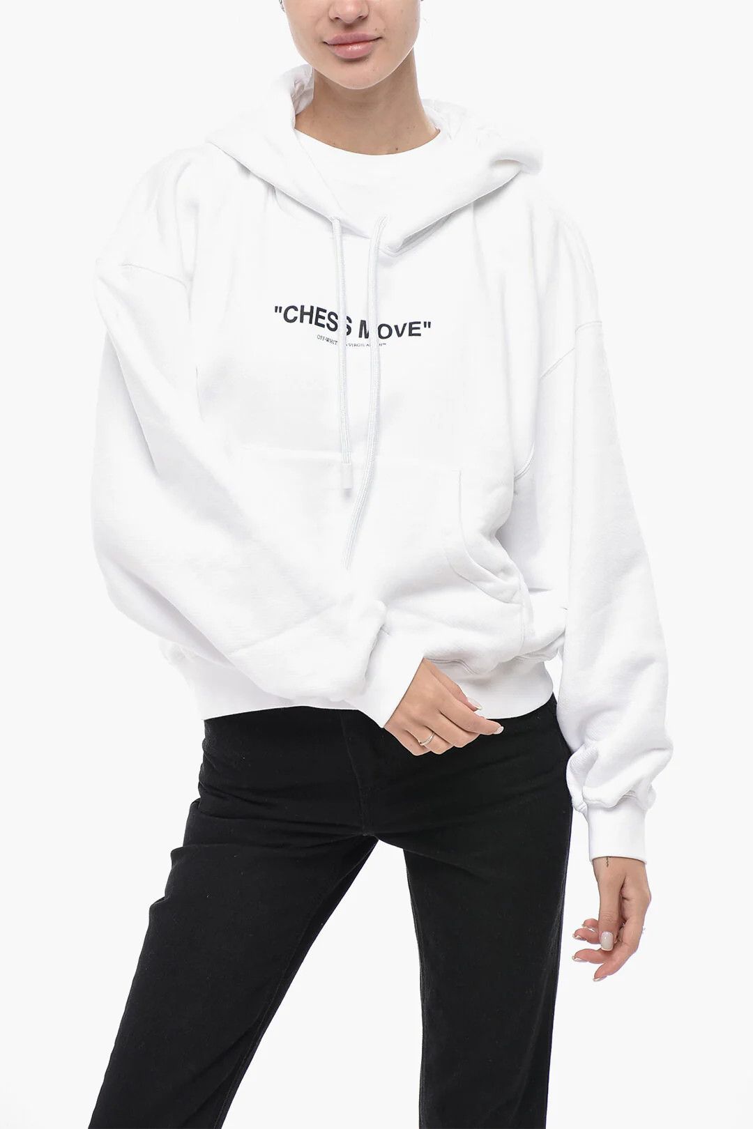 Off-White og1mm0426 Oversized Design Hoodie in White Size M / US 6-8 / IT 42-44 - 1 Thumbnail