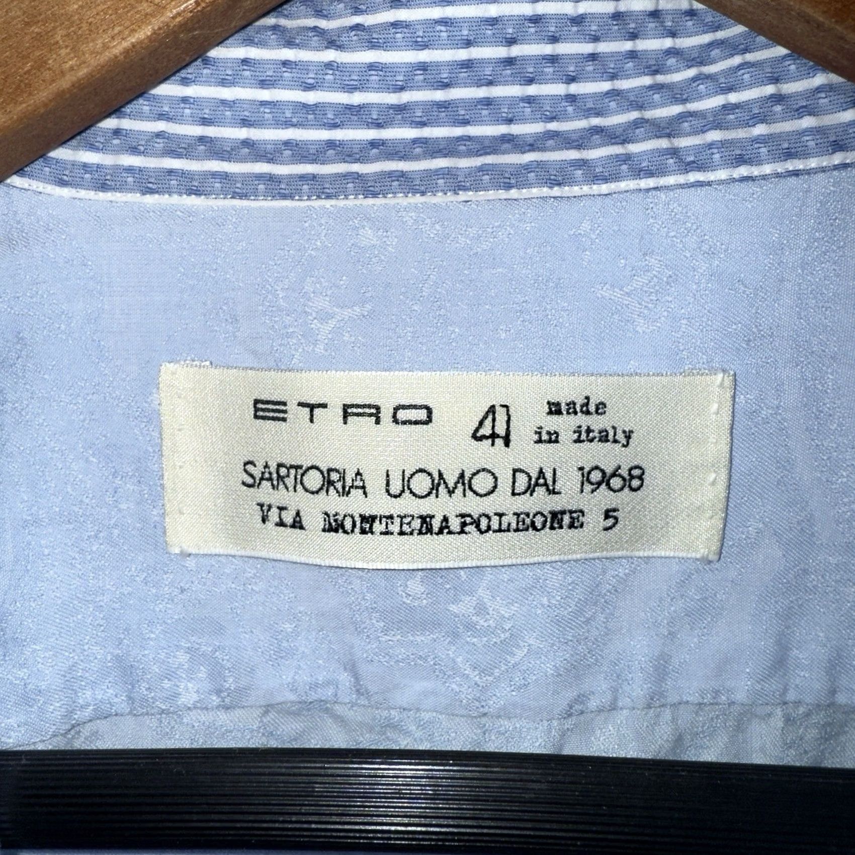 Etro Etro SATORIA UOMO DAL 1968 100% Cotton Long Sleeve Shirt Mens 41 Italy Size US L / EU 52-54 / 3 - 4 Thumbnail