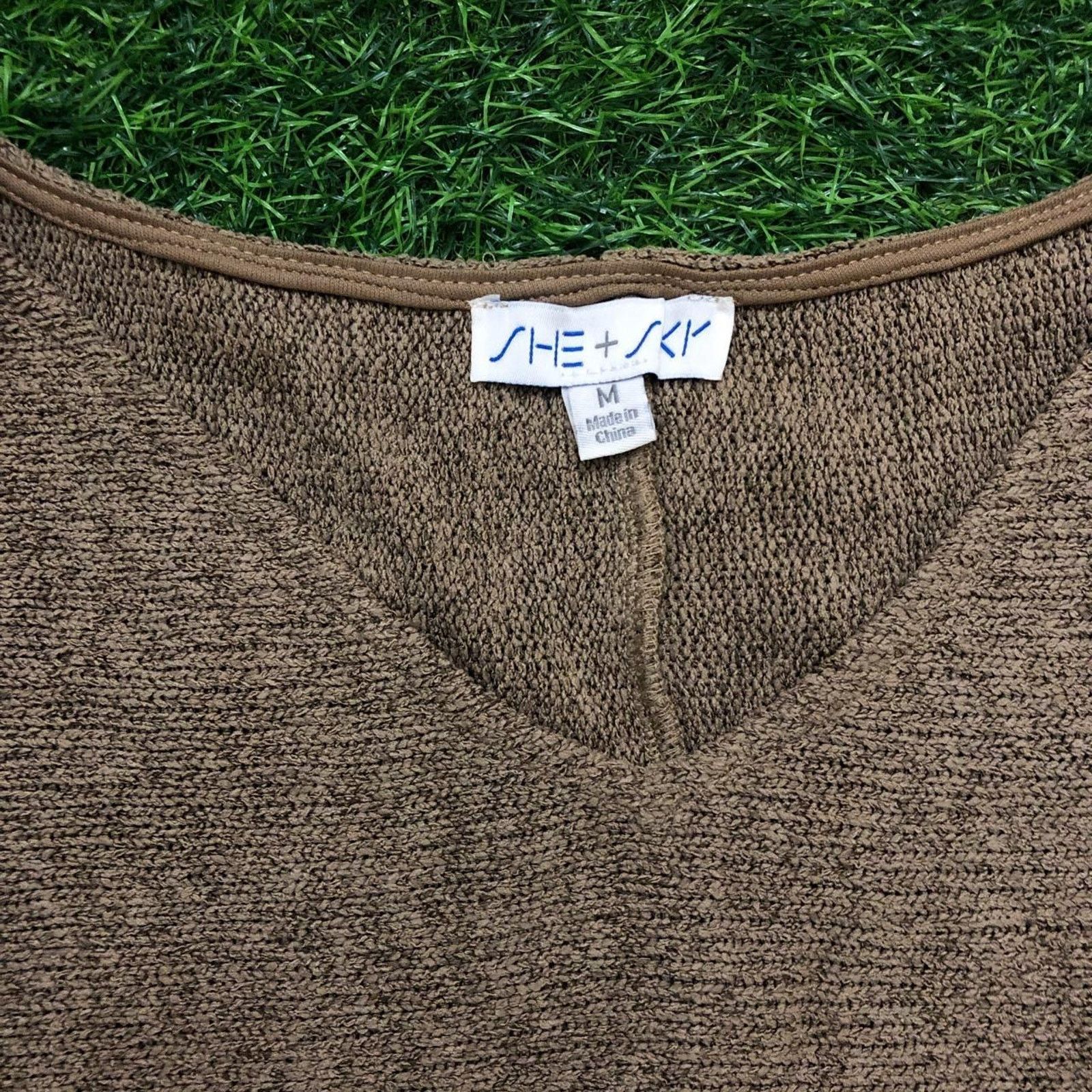 Other Women's Camel Cropped She+Sky Sweater Size M / US 6-8 / IT 42-44 - 3 Thumbnail