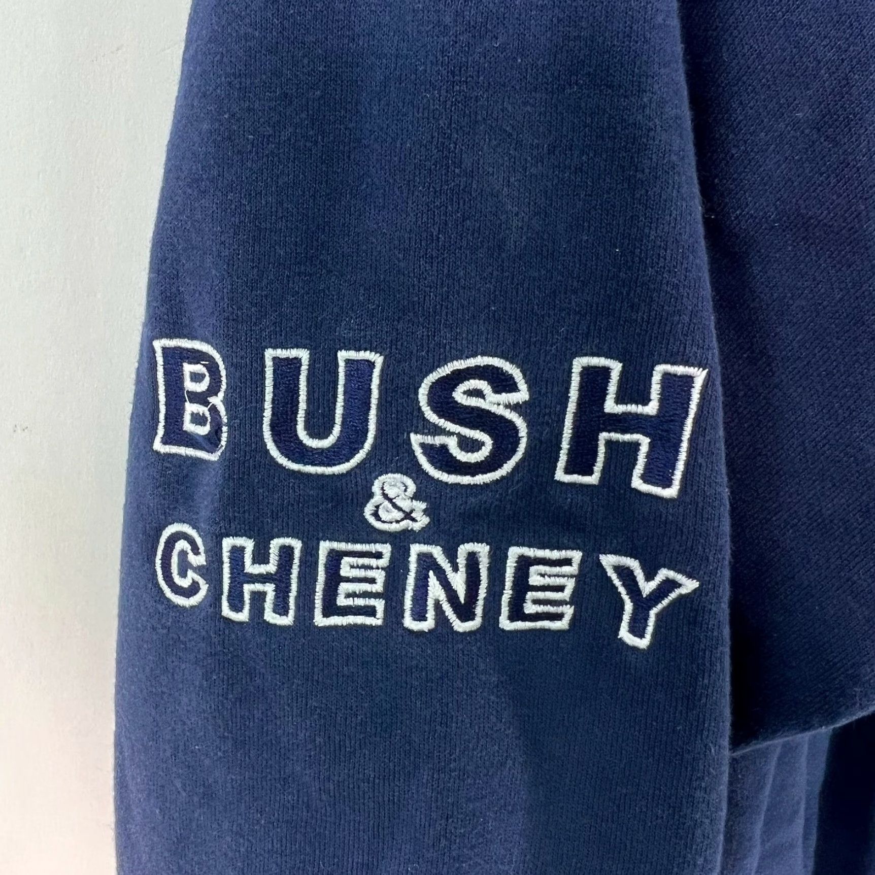 Vintage Pan Mens The 55Th Presidential Inauguration Bush And Cheney Blue Hoodie XL Size Mens Hooded Pullover Graphic 80% Cotton 20% Polyester Blue Size US XL / EU 56 / 4 - 4 Thumbnail