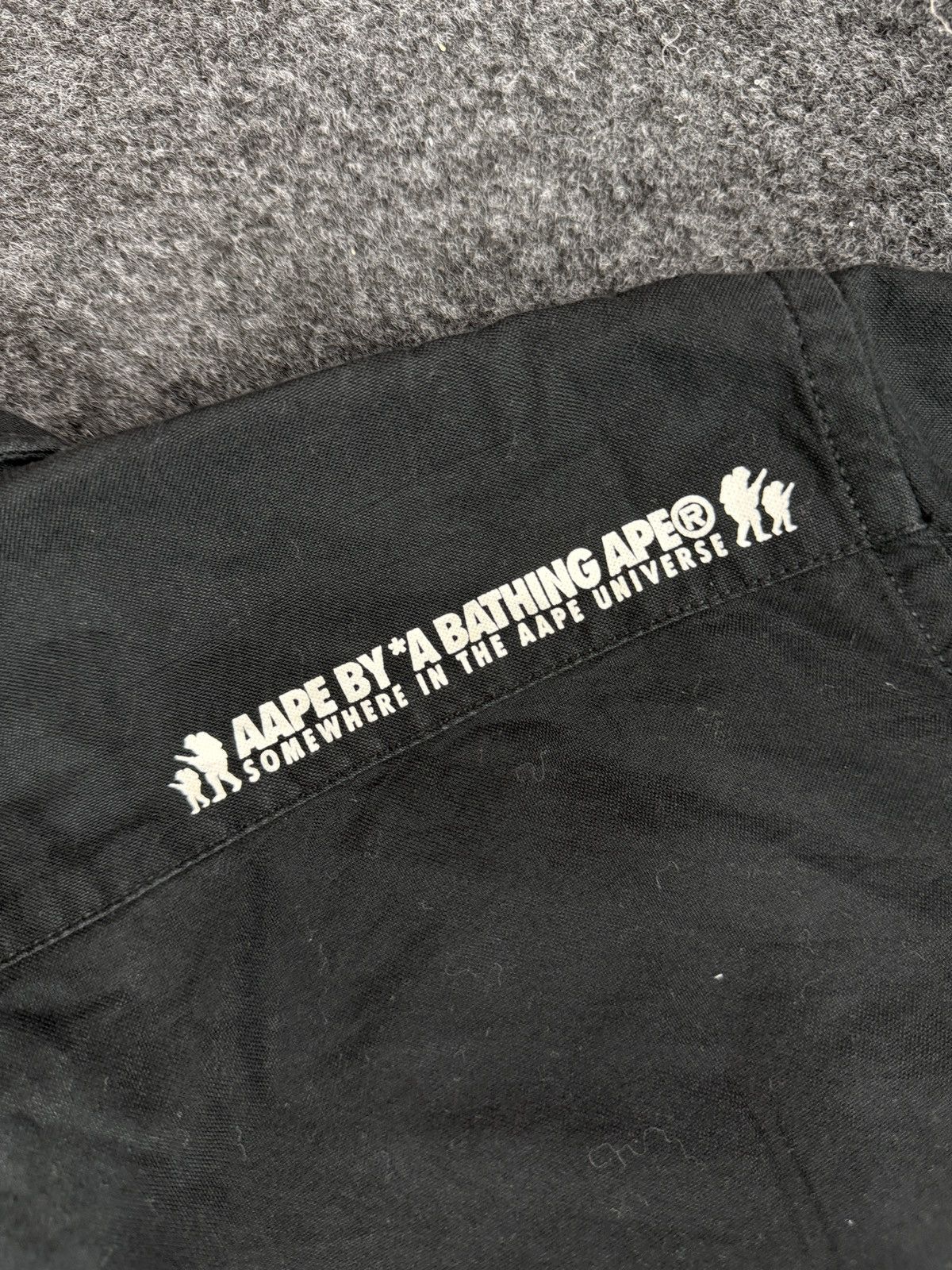 Aape × Bape A Bathing Ape black button up long sleeve shirt Size US M / EU 48-50 / 2 - 12 Thumbnail