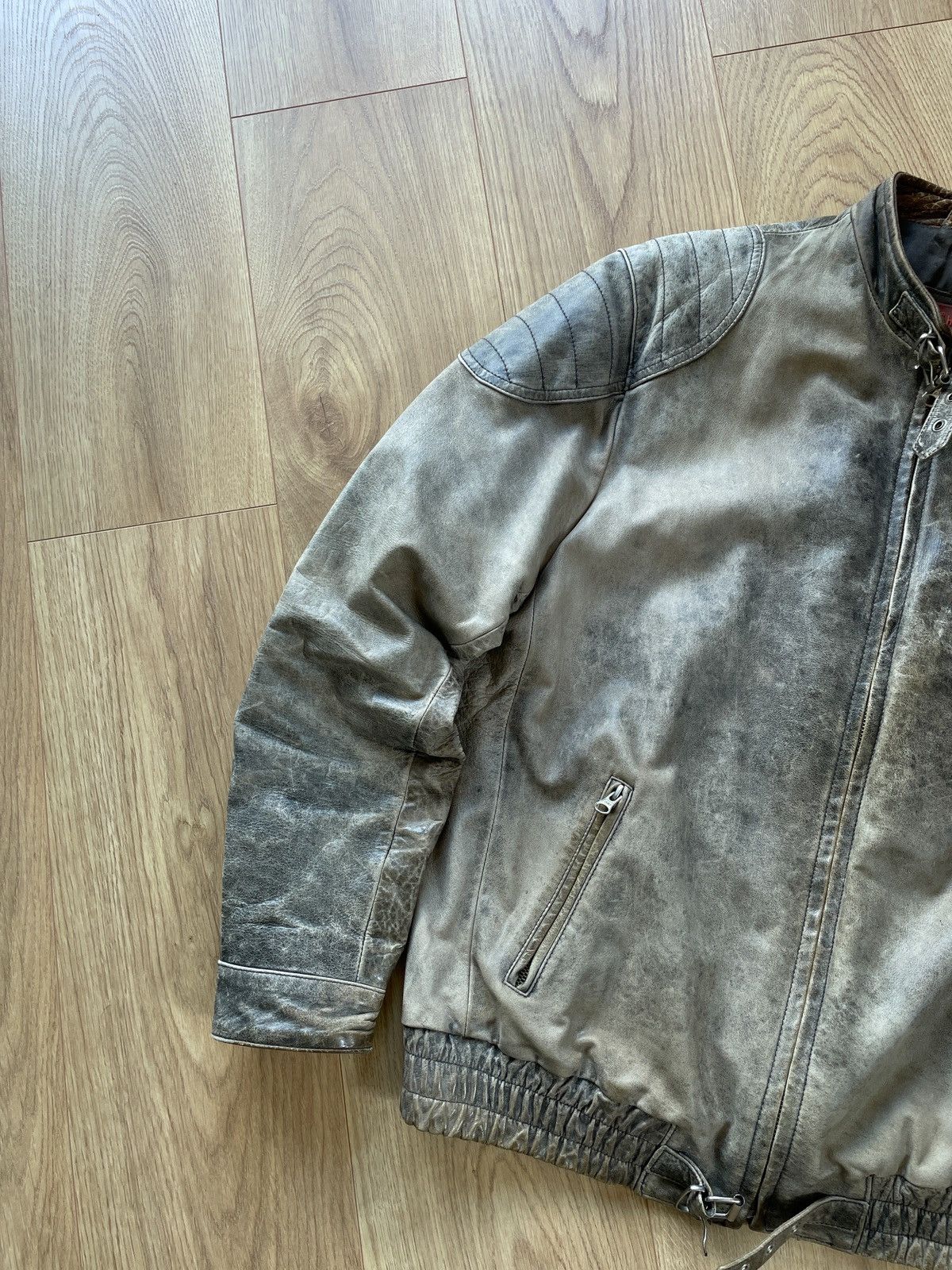 Diesel Rare Y2K Distressed diesel style Leather oversize jacket Size US XL / EU 56 / 4 - 3 Thumbnail