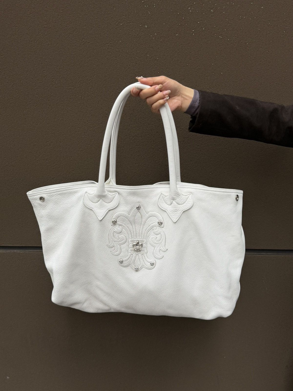 Chrome Hearts Chrome Hearts White Fleur Patch Tote Bag Size ONE SIZE - 3 Thumbnail