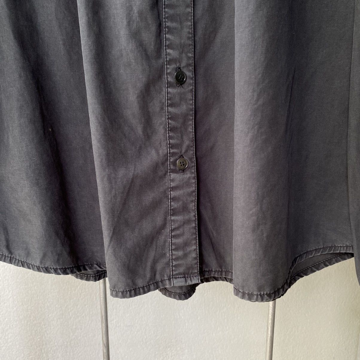 Japanese Brand LA MARINE FRANÇAISE Black Ruffle Collar Puff Shoulder Shirt Size M / US 6-8 / IT 42-44 - 6 Thumbnail