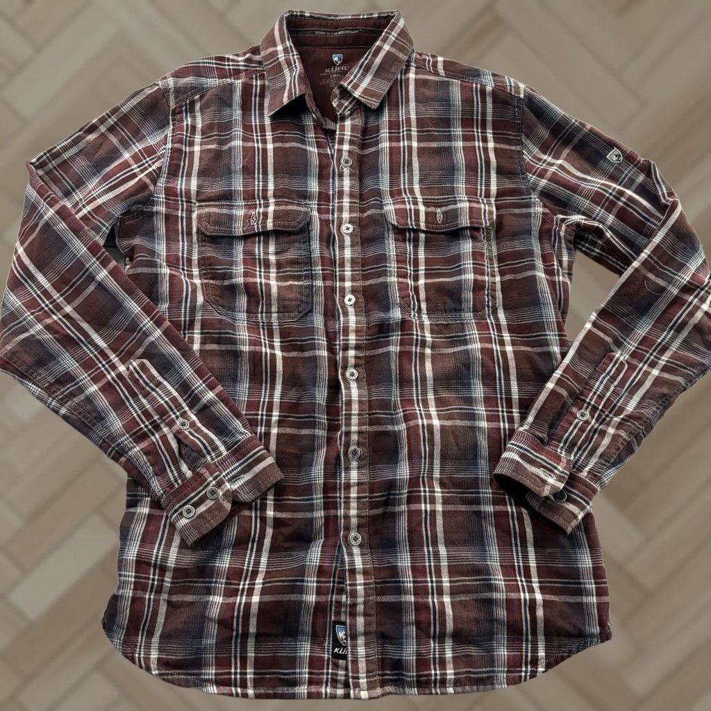 Vintage Kuhl Shirt Plaid Flannel Button-Up Brown Mens S Size US S / EU 44-46 / 1 - 1 Thumbnail