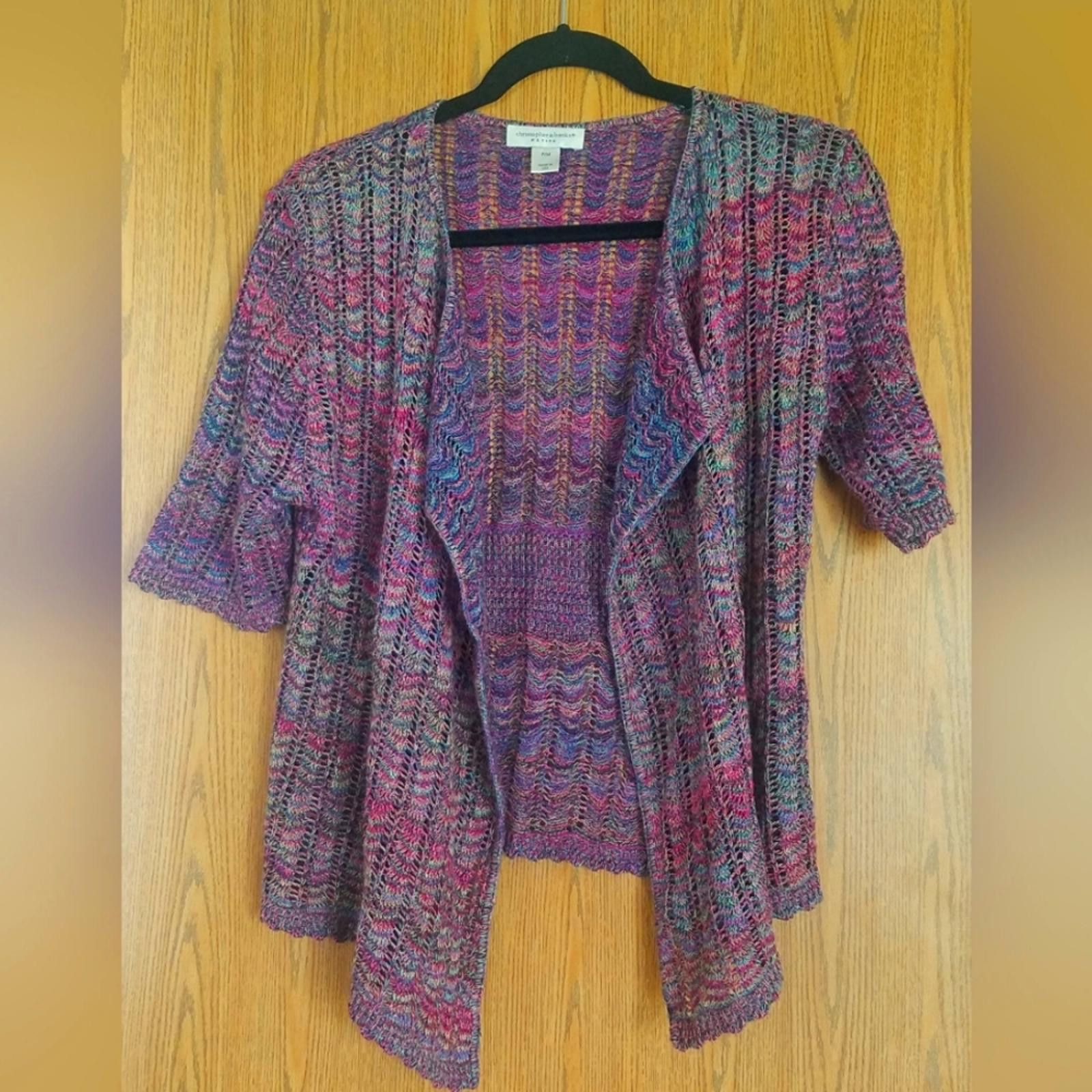 Designer Christopher & Banks Multicolor Sweater Size Medium Petite Size M / US 6-8 / IT 42-44 - 1 Thumbnail