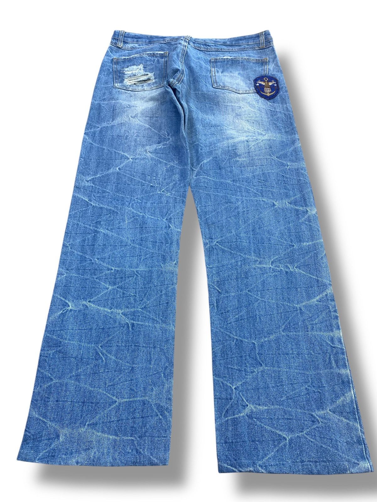 Japanese Brand Japanese Brand Patchwork Distressed Style Loose Jeans Size US 31 - 3 Thumbnail