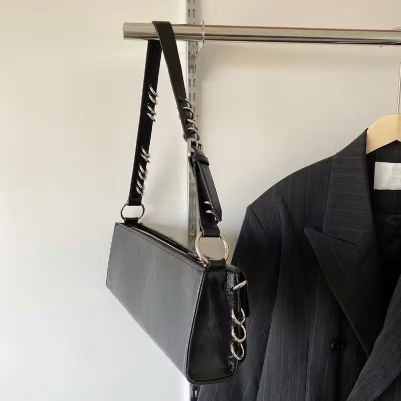 Japanese Brand Women Half-moon Leather Hasp Shoulder Crossbody Bag Size ONE SIZE - 4 Thumbnail