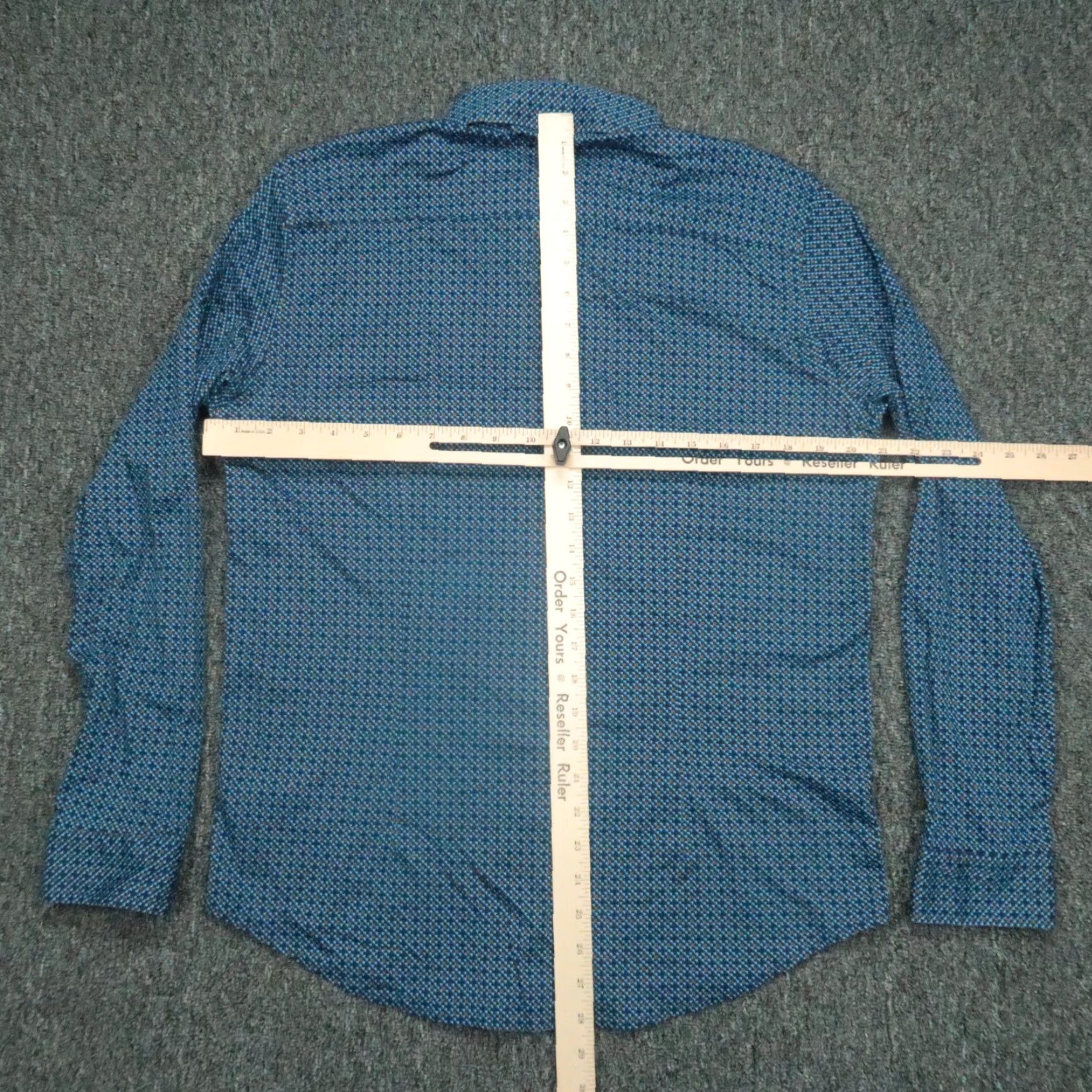 Vintage Buttercloth Shirt Mens Large Blue Abstract Geometric Long Sleeve Button-Up Size US L / EU 52-54 / 3 - 6 Thumbnail