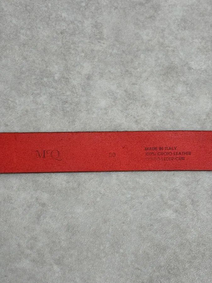 Alexander McQueen Alexander McQueen Winged Logo Buckle Red Leather Belt Size ONE SIZE - 9 Thumbnail