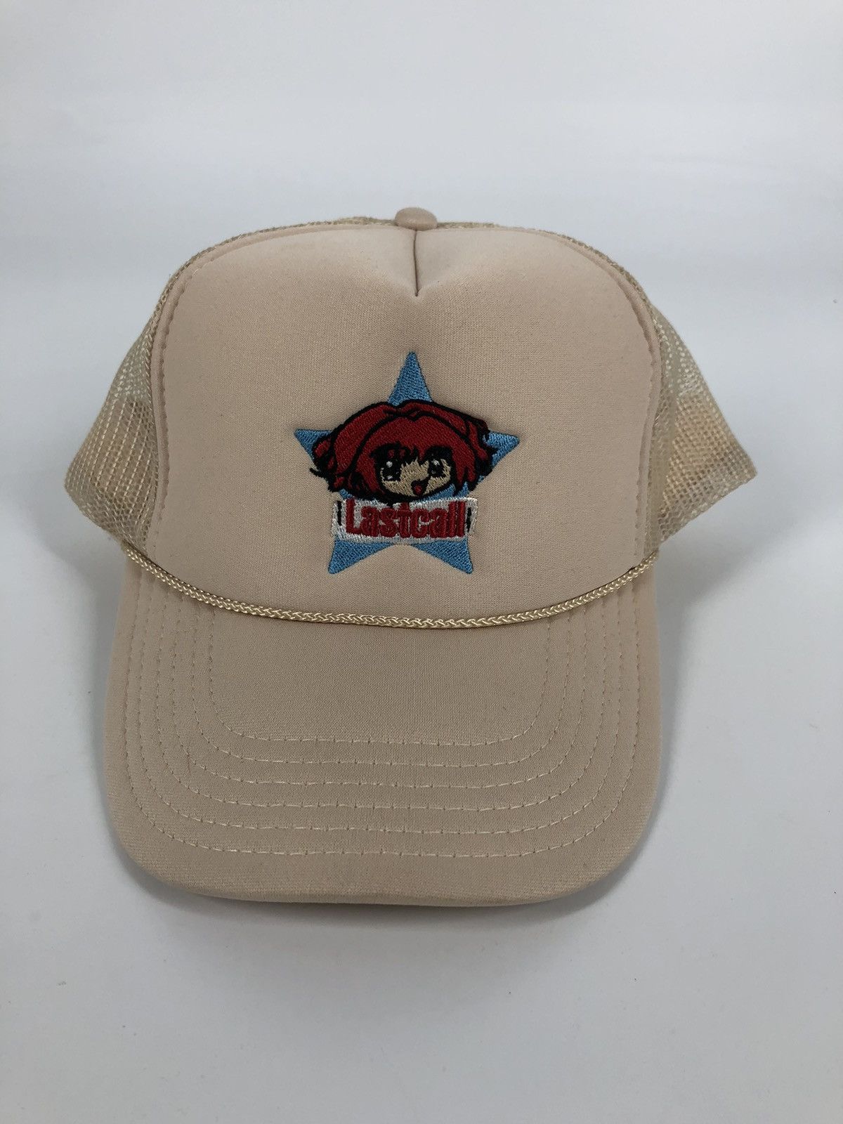 Other Last Call Anime Star Beige Trucker Hat Size ONE SIZE - 1 Thumbnail