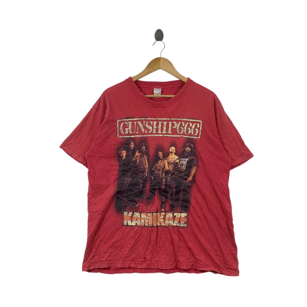 Band Tees GUNSHIP 666 BLACK METAL Japan Band Thrashed Tee Shirt Top Go Size US XXL / EU 58 / 5 - 1 Thumbnail