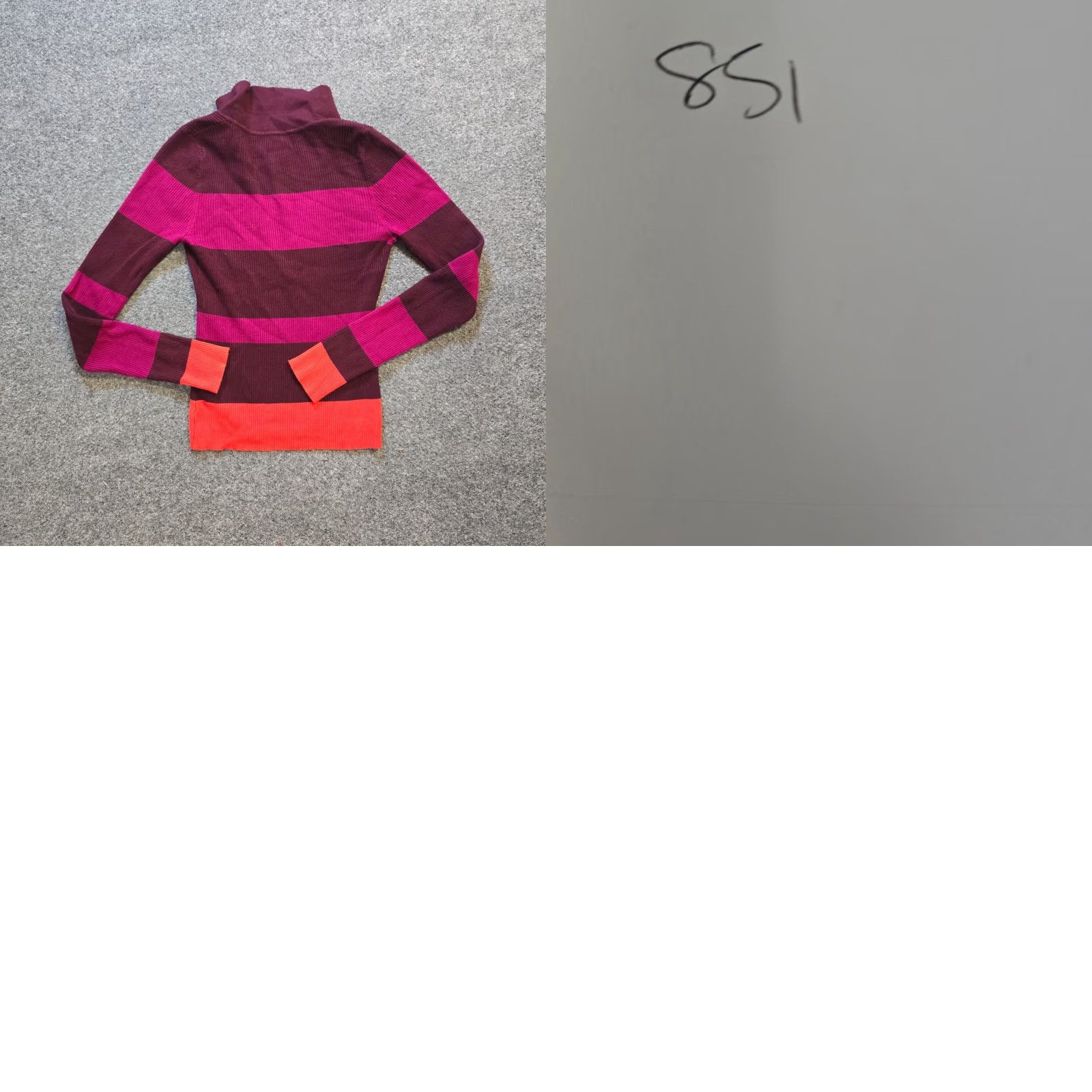 House of Harlow House Harlow Sweater Womens Size Small Purple Orange Rugby Stripe Ribbed Casual Size S / US 4 / IT 40 - 8 Thumbnail