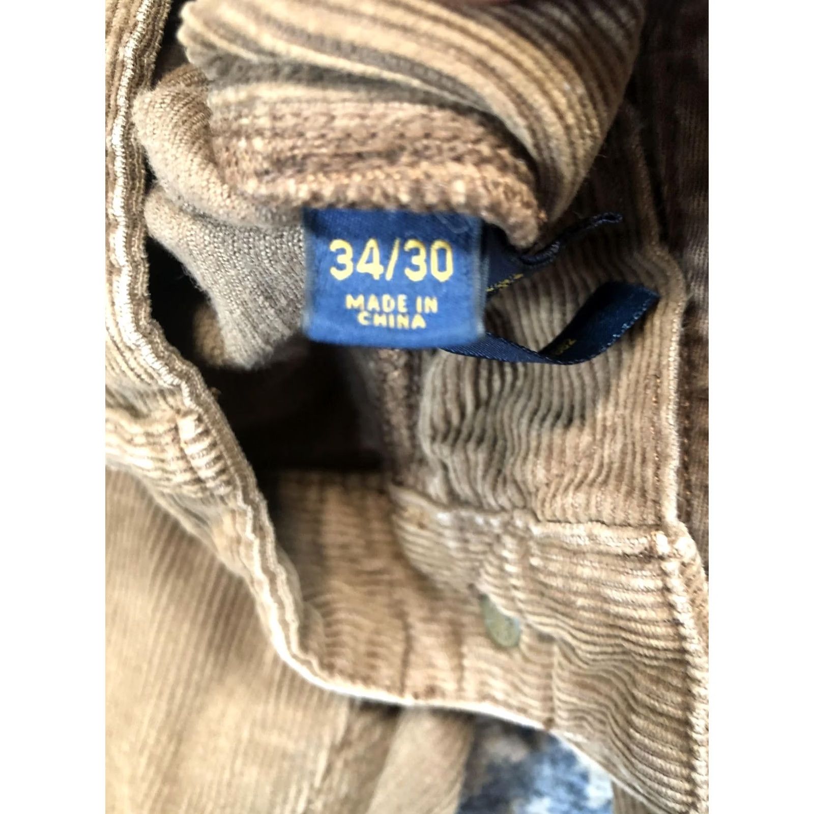 Polo Ralph Lauren Polo Ralph Lauren Pants Mens 34x30 Brown Corduroy Straight Leg RL Embroidered Size US S / EU 44-46 / 1 - 7 Thumbnail