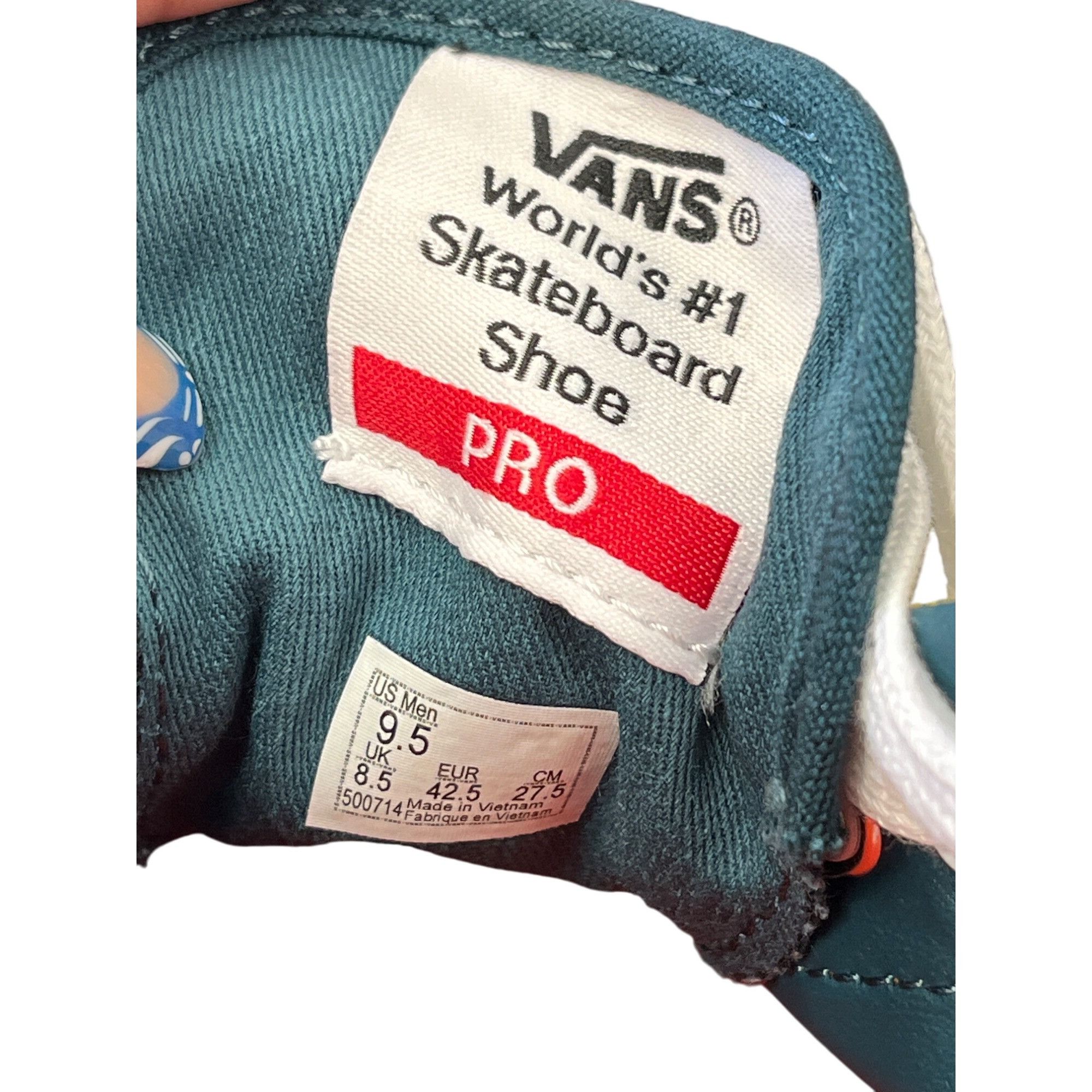 Vans Vans Mens Pro Skateboard Yellow green Shoes Sz 9.5 SKU 8910 Size US 9.5 / EU 42-43 - 6 Thumbnail