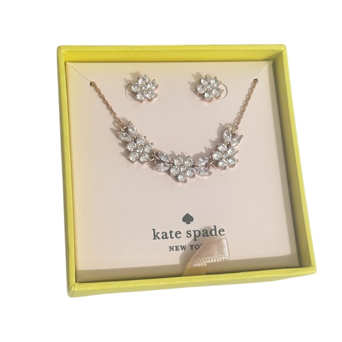 Kate Spade Kate Spade gleaming gardenia necklace and studs boxed set Grailed