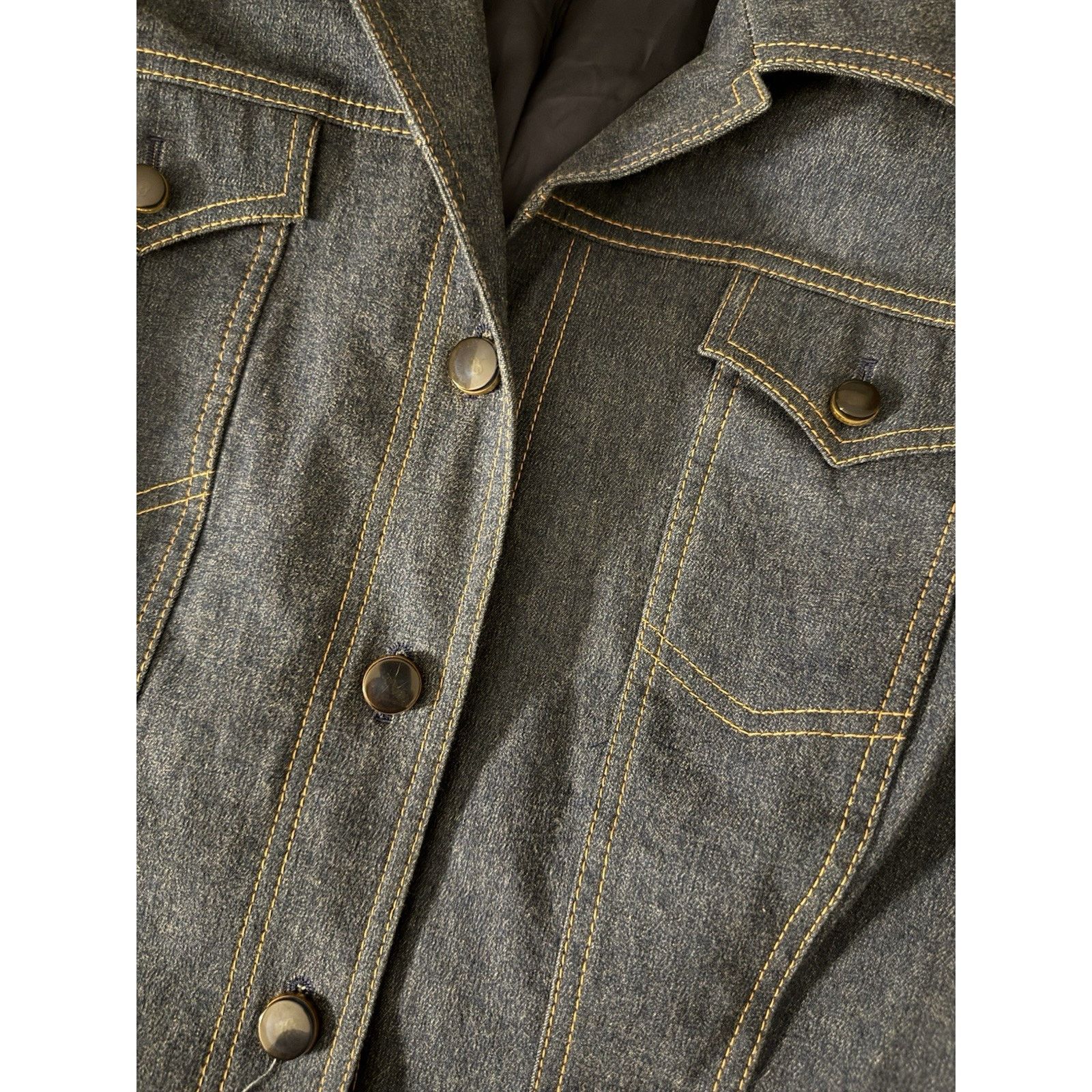 Escada Escada Denim Jacket Button Western Stitch Lined 44 US 14 Size XL / US 12-14 / IT 48-50 - 2 Thumbnail