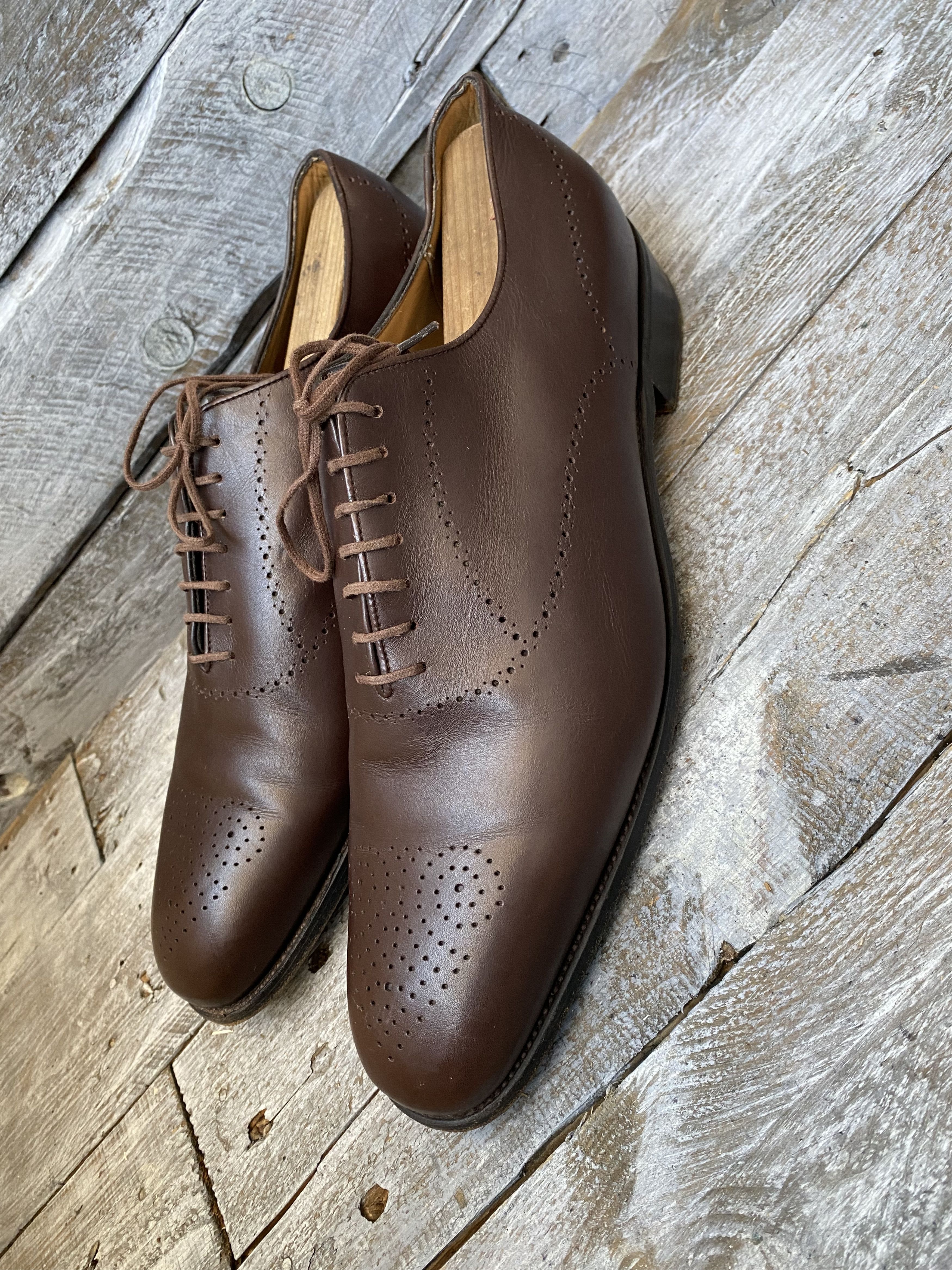 J.M. Weston Jm weston brown oxford brown leather shoes Uk8E Size US 9 / EU 42 - 2 Thumbnail