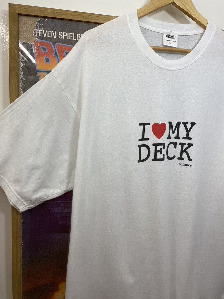 Vintage 00s Vintage DMCWorld I Love My Technics Deck Promo T Shirt Size US XL / EU 56 / 4 - 4 Thumbnail