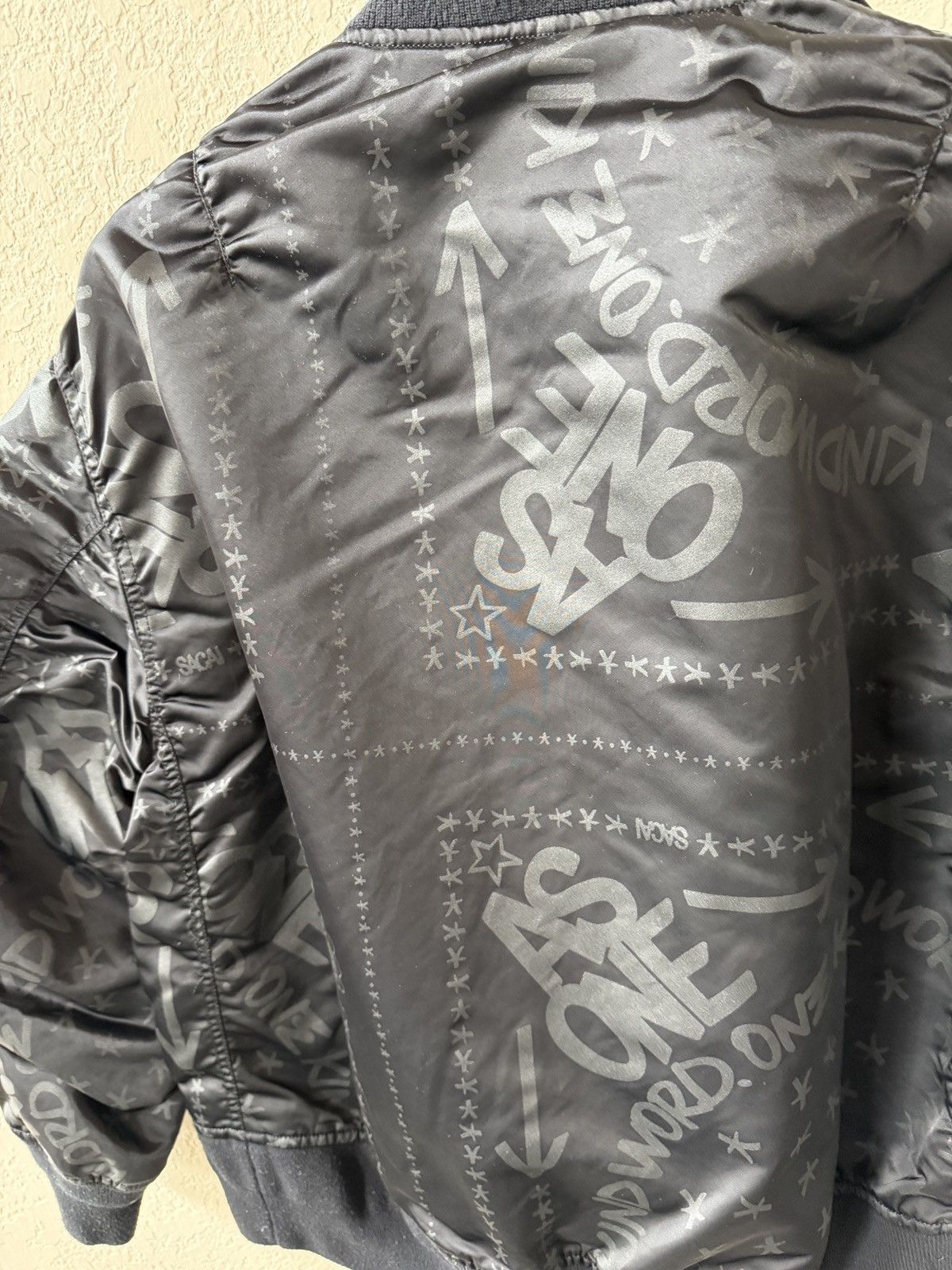 Sacai Sacai Eric Haze Bandana Graffiti Bomber Jacket Black Size US S / EU 44-46 / 1 - 5 Thumbnail
