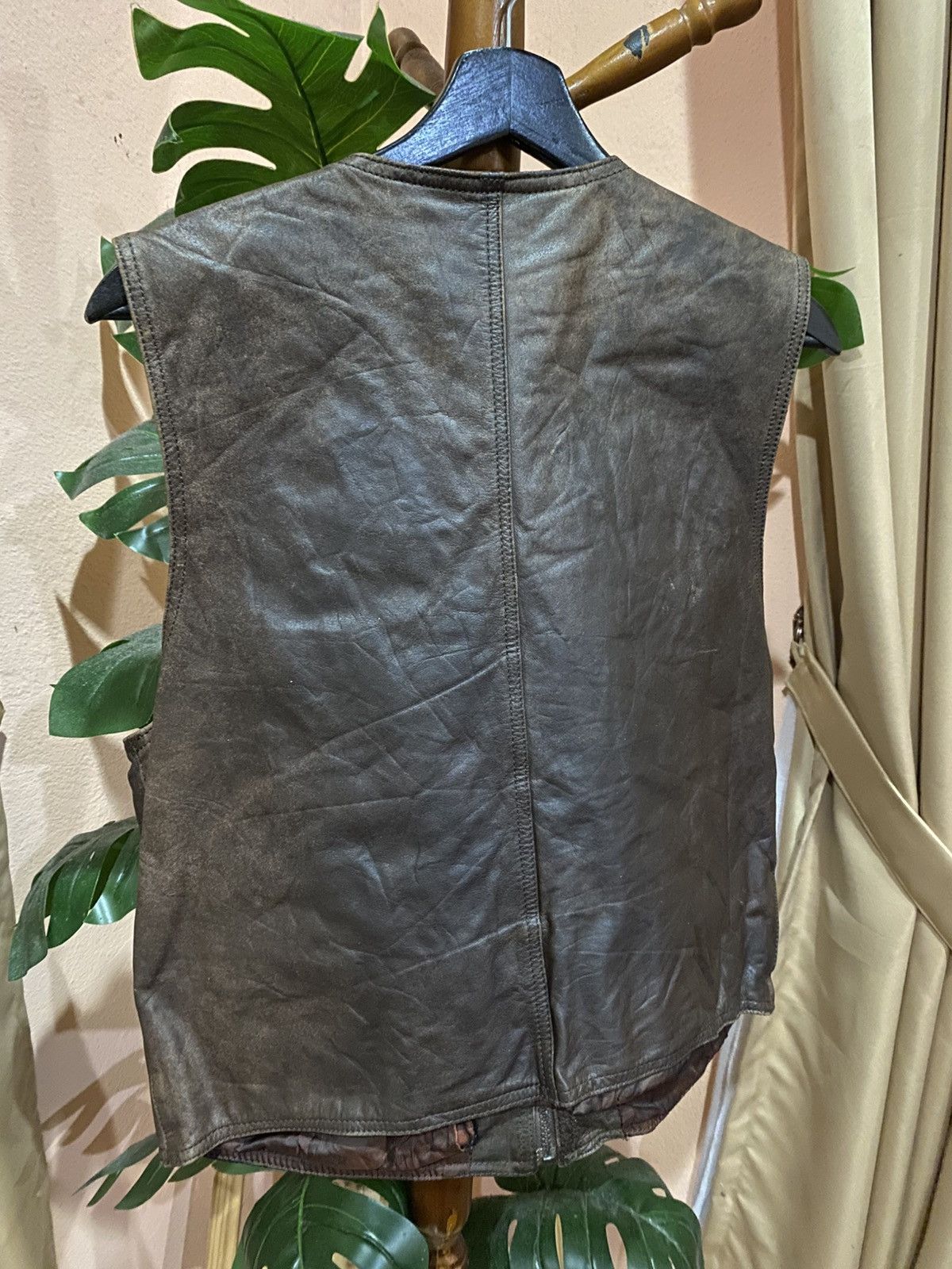 Other Vintage Big Bear Leather Utility Vest Multi-Pocket Zip Front Size US M / EU 48-50 / 2 - 13 Thumbnail