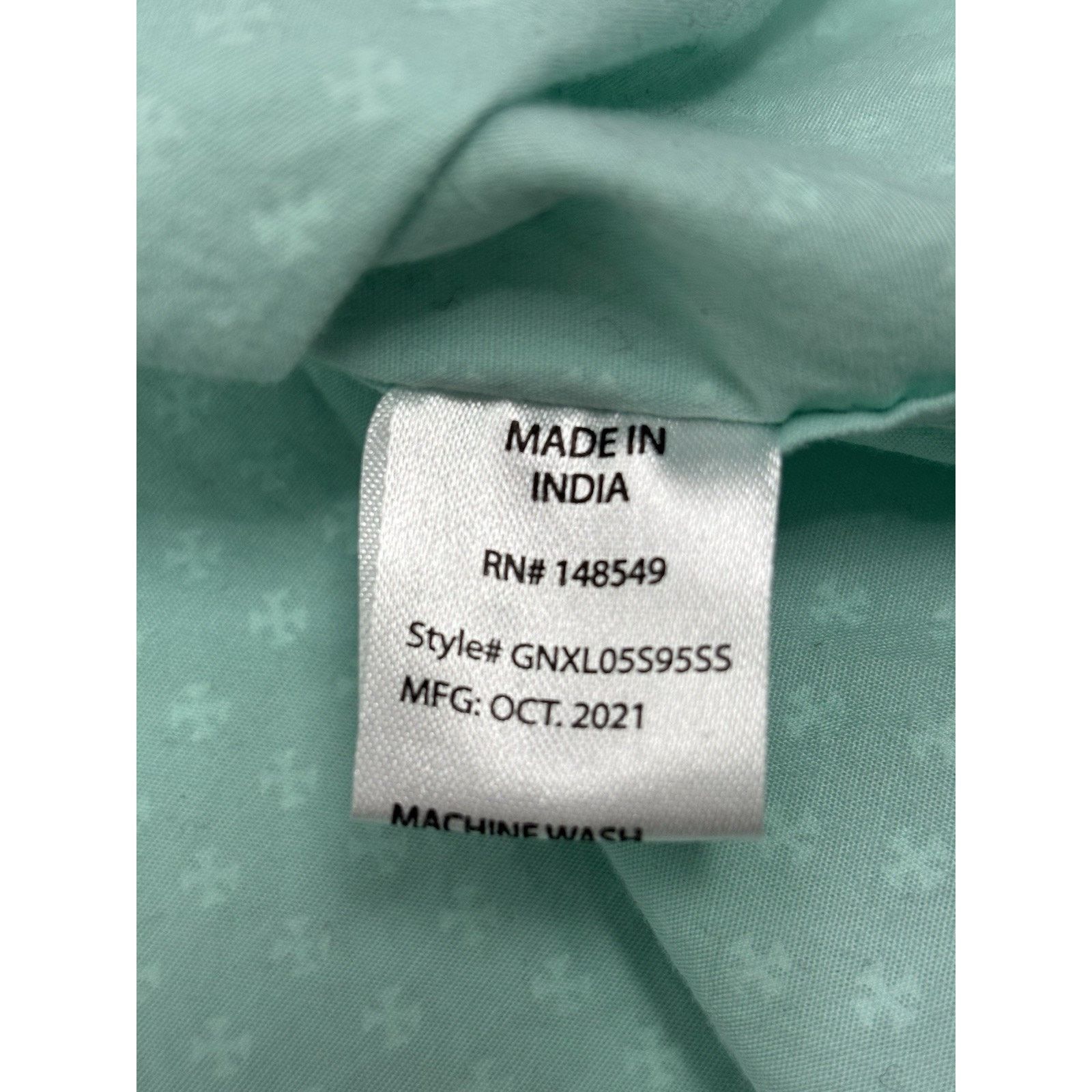 Other Men's Six Lincoln New York Blue Green 3X SS Button Shirt Size US XXL / EU 58 / 5 - 7 Thumbnail