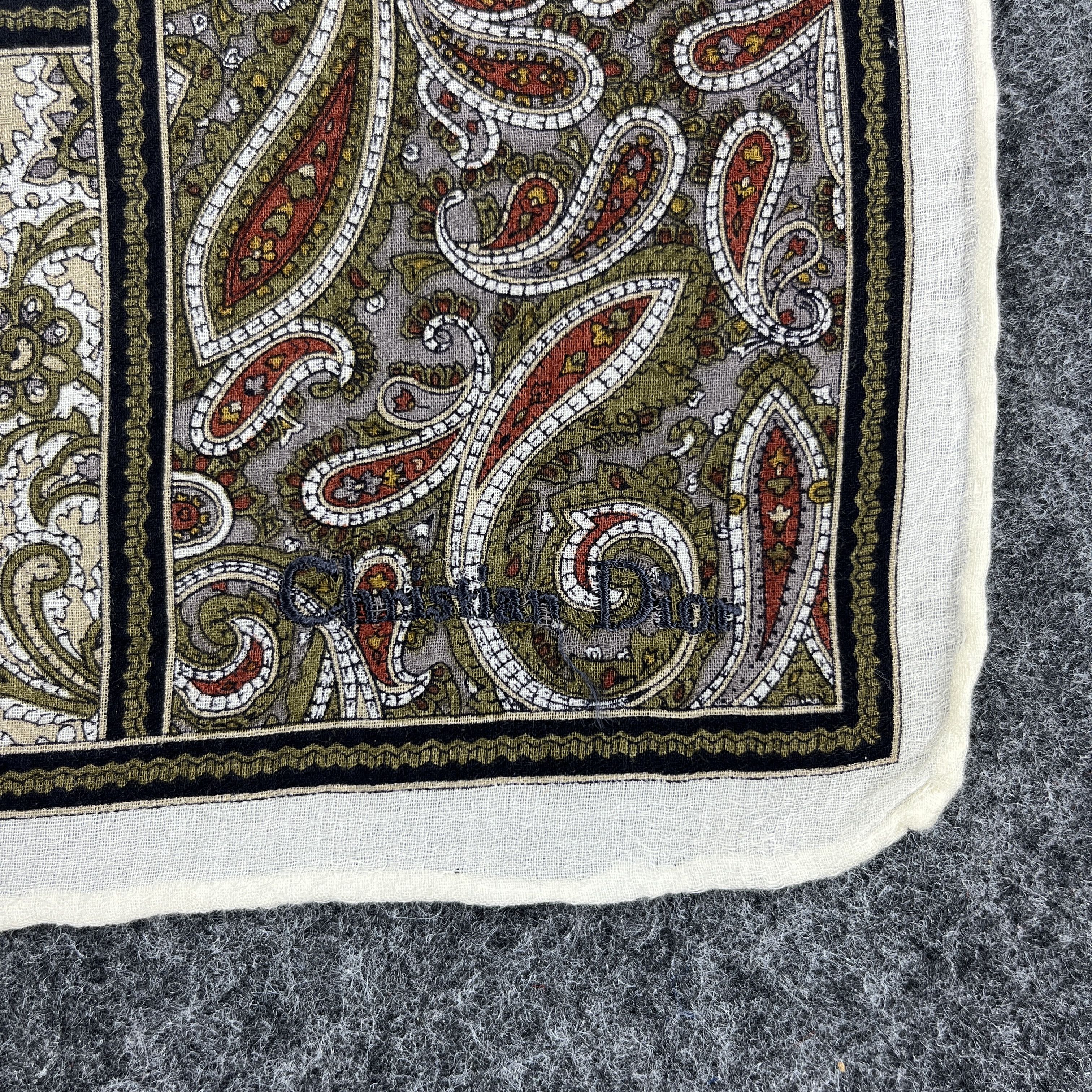 Christian Dior Monsieur Paisley Christian Dior Handkerchief / Neckerchief B143 Size ONE SIZE - 4 Thumbnail