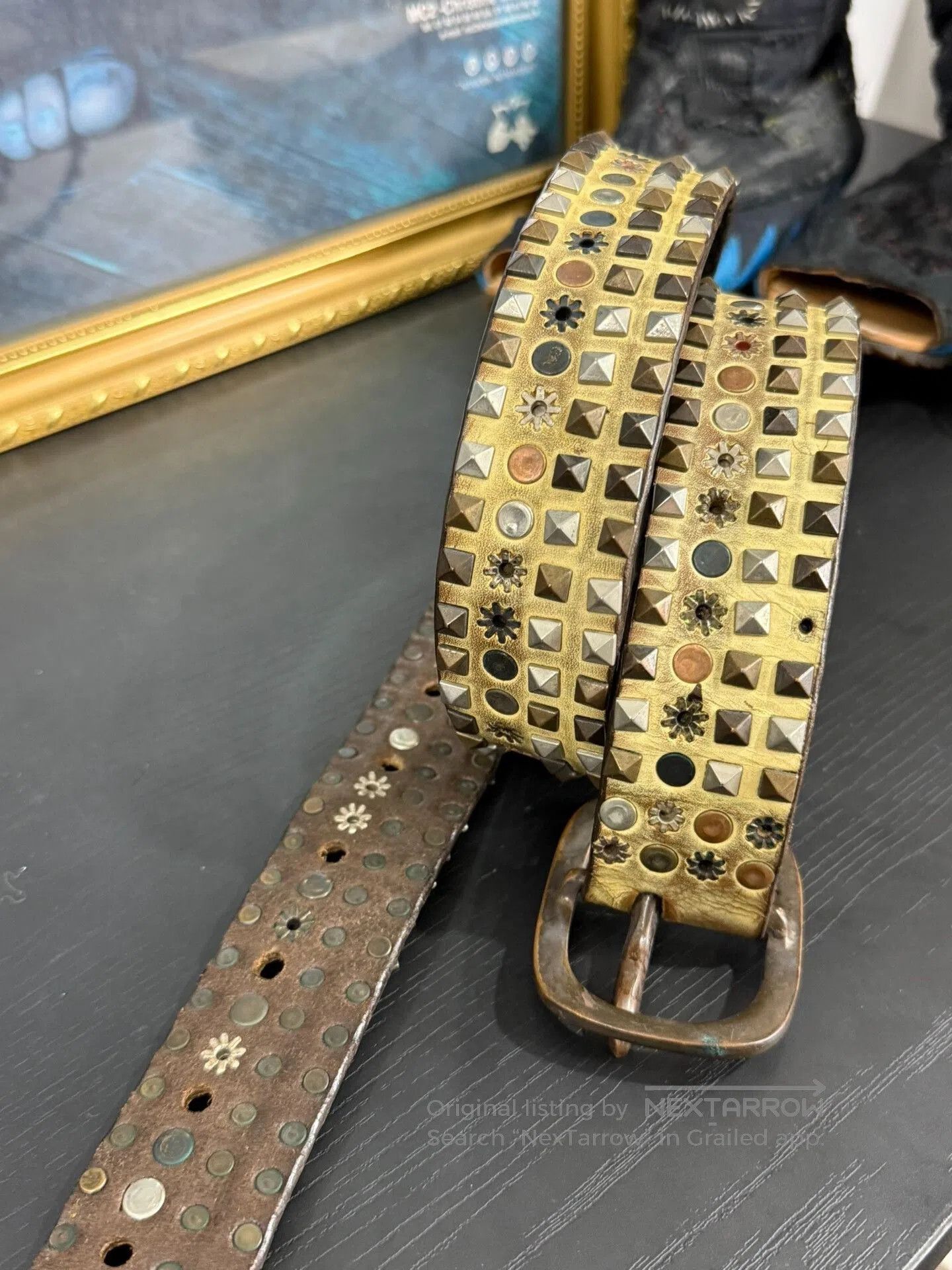 Vintage Vintage Studded Leather Belt. Size ONE SIZE - 5 Thumbnail