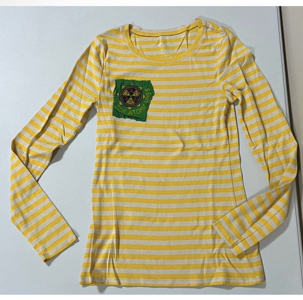 Band Tees Yellow Striped ‘Sub Atomic Waves’ Surf Punk Band Tee Size M💛 Size M / US 6-8 / IT 42-44 - 3 Thumbnail