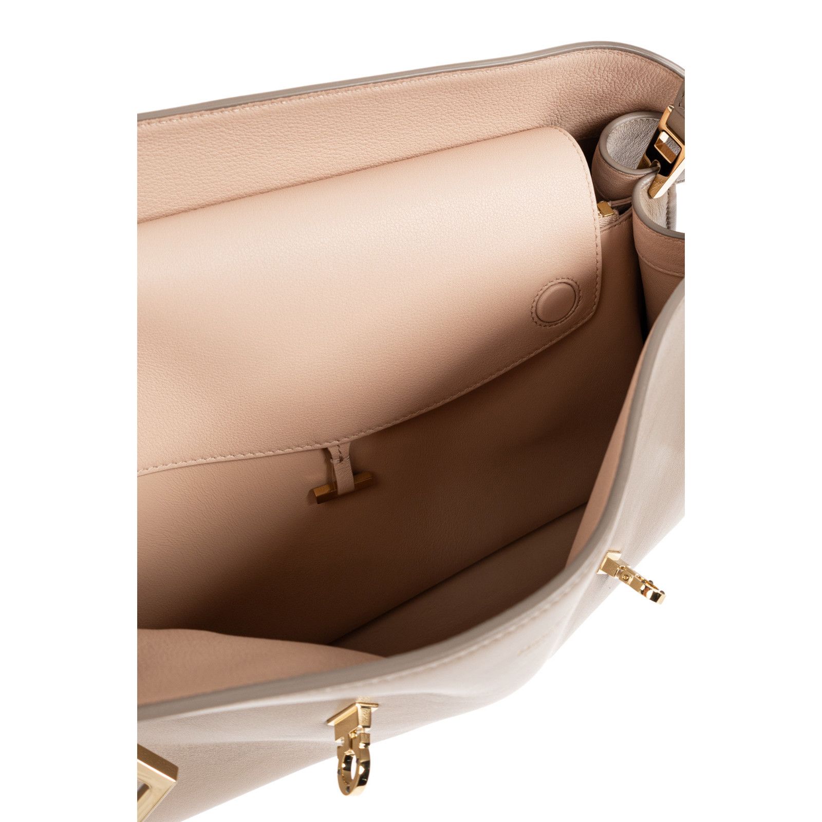 Salvatore Ferragamo FERRAGAMO Hug Warm Taupe Top Handle Bag New & Authentic Size ONE SIZE - 4 Thumbnail